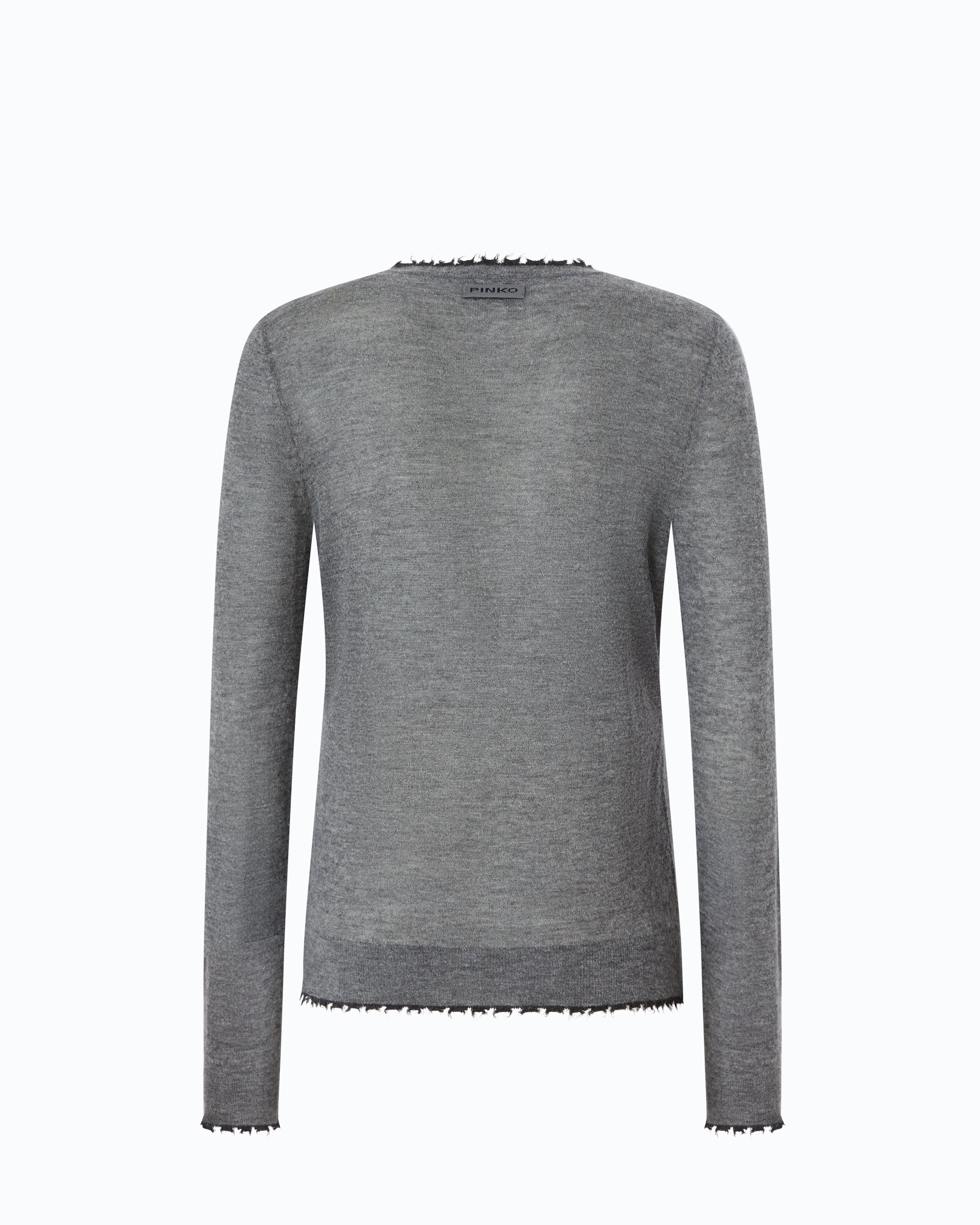 Pinko Pamplona Sweater sweter szary wełna kaszmir