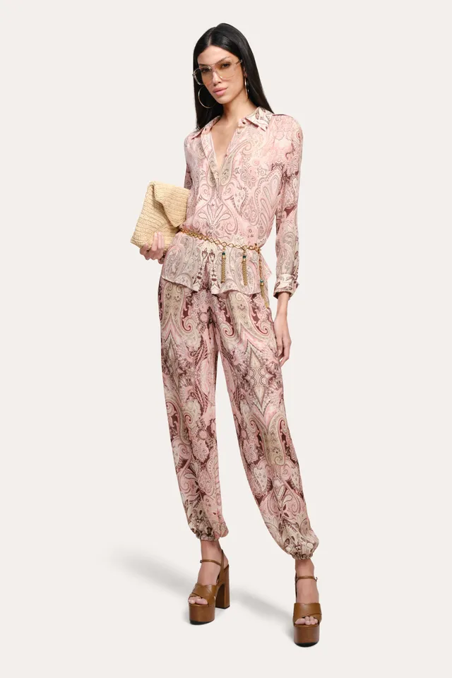 Elie Tahari Annie bluzka jedwabna Arabesque Print
