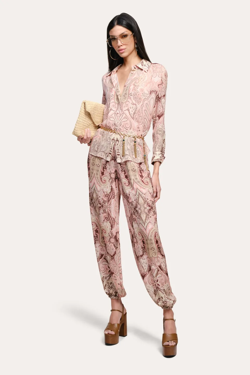 Elie Tahari Annie bluzka jedwabna Arabesque Print