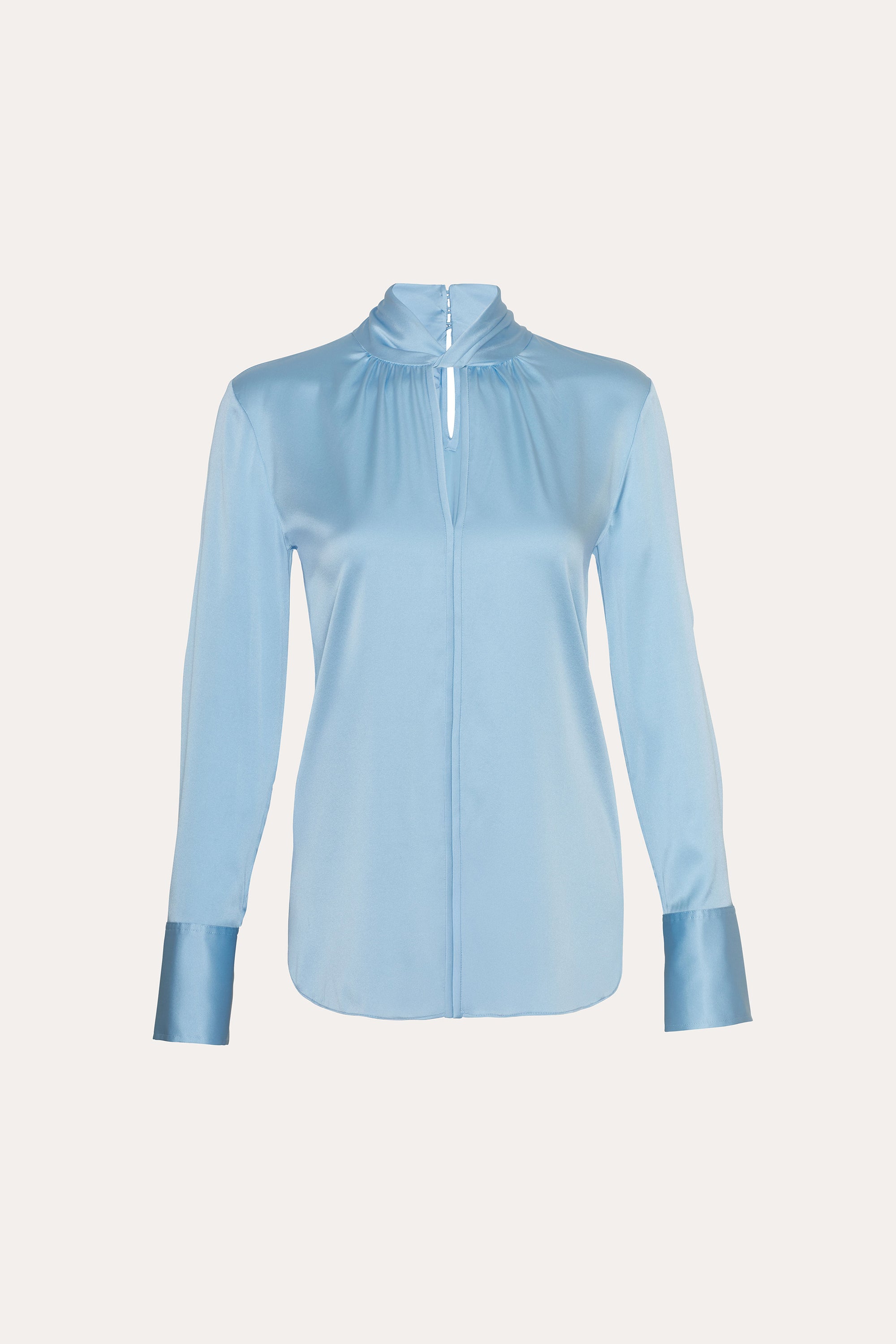 Elie Tahari Silk Twist koszula jedwabna Crystal Blue