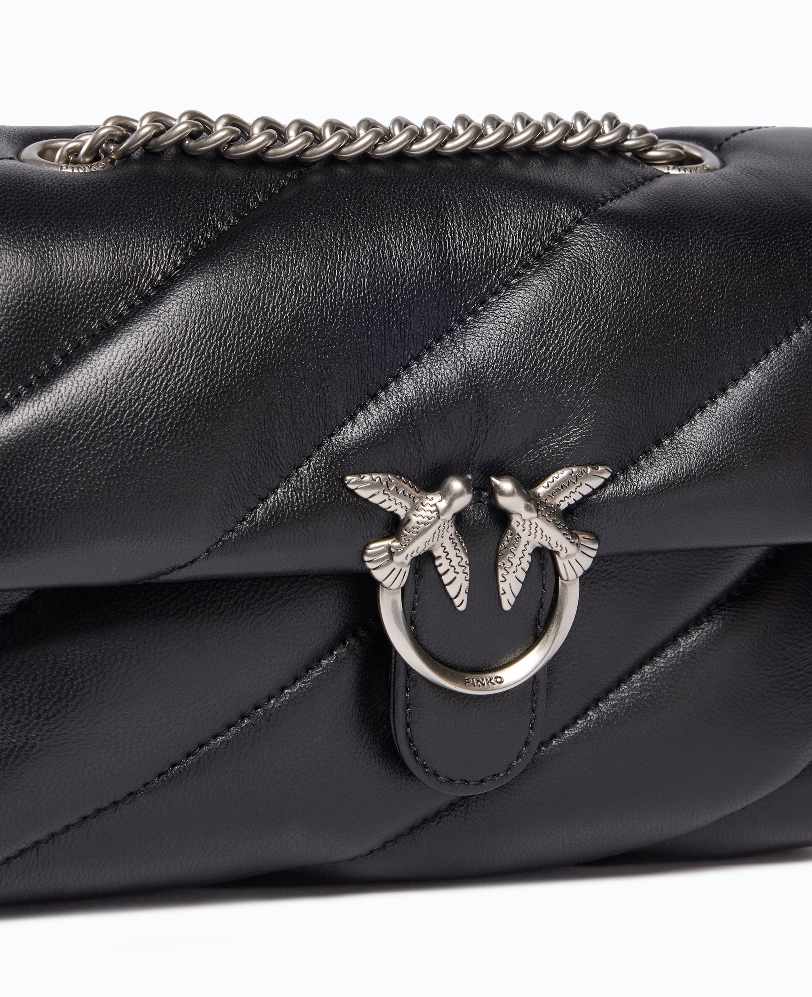 Pinko Love Bag Puff torebka mini czarna Maxi Quilt
