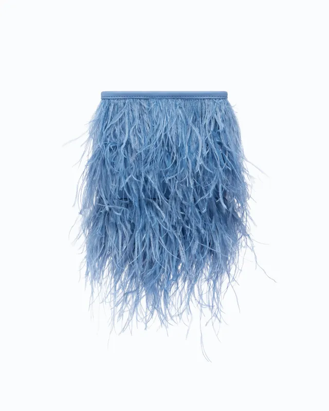 Pinko Galleria Clutch Full torebka pouch z piórami