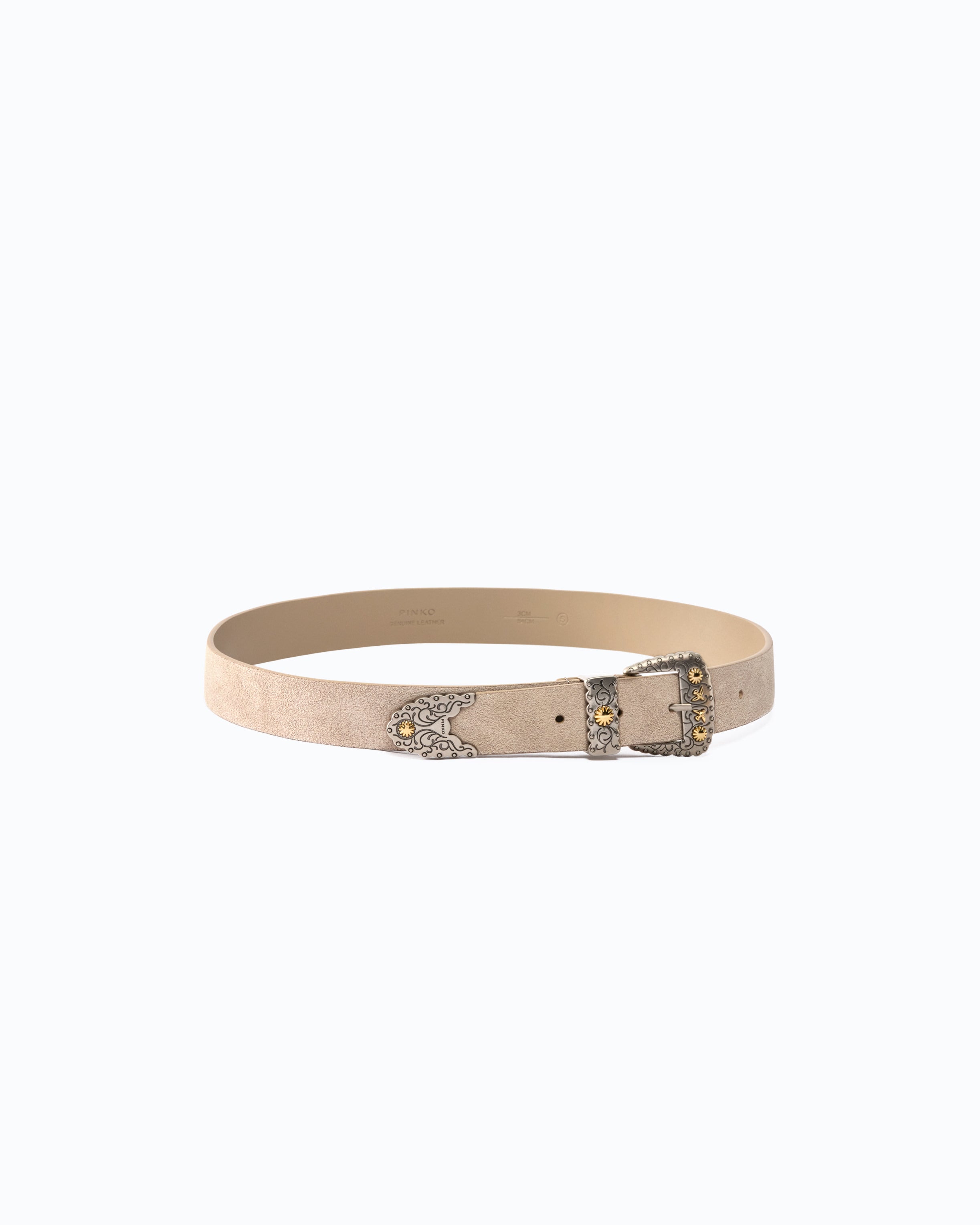 Pinko Triptych Belt pasek zamszowy 3 cm