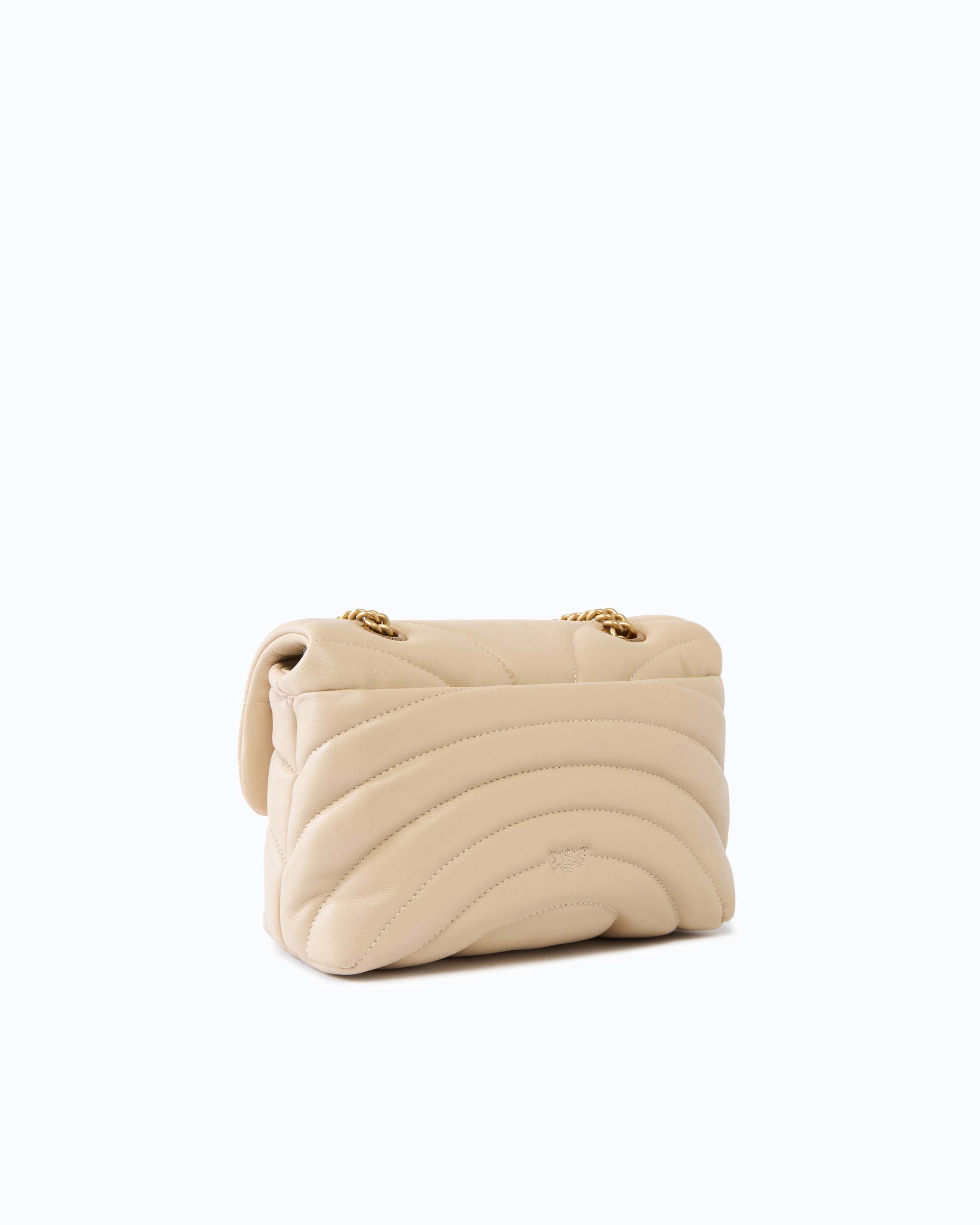 Pinko Love Puff Mini torebka nappa pikowana czarna