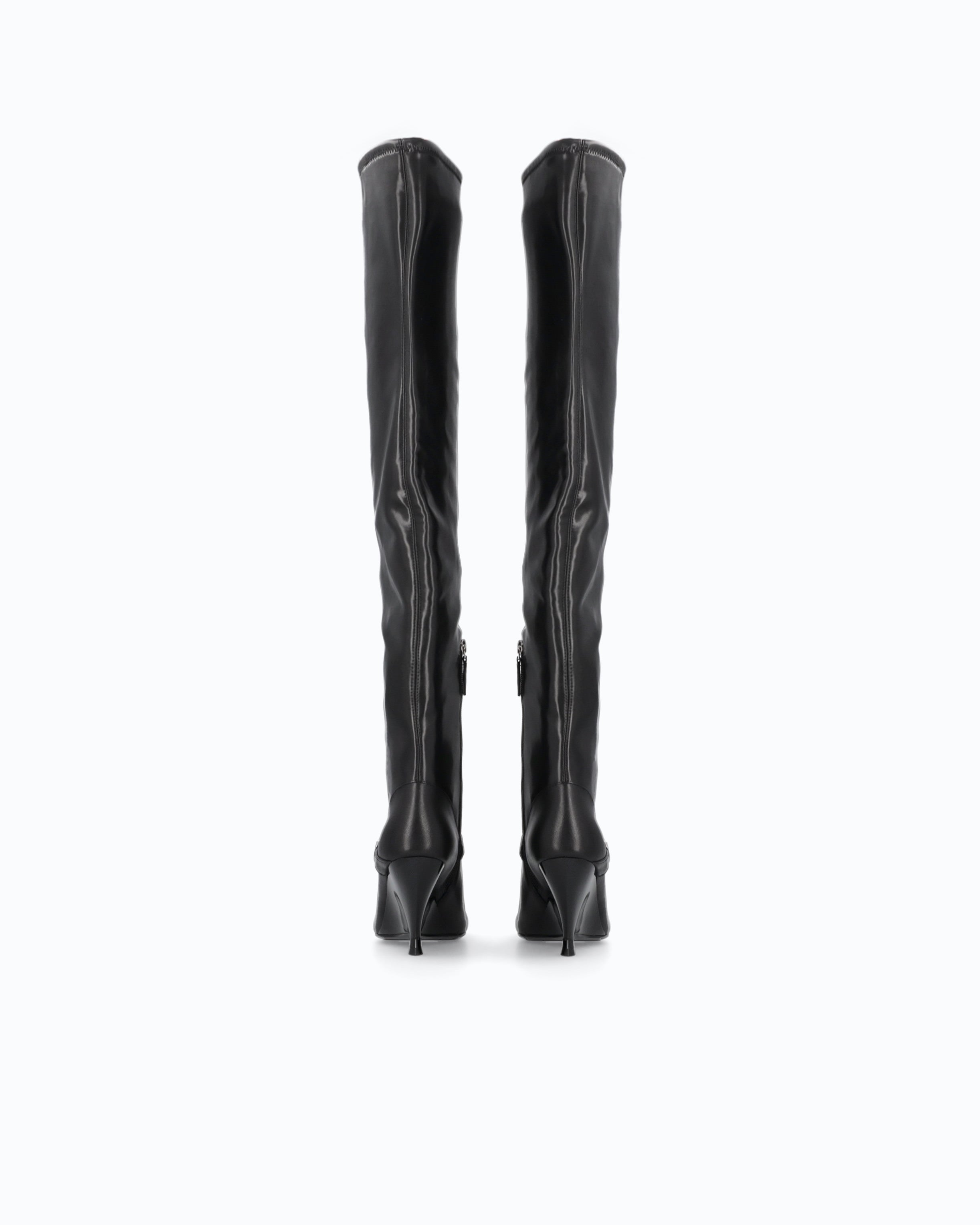 Pinko Gwen 07 kozaki czarne nappa koturn 8,5 cm