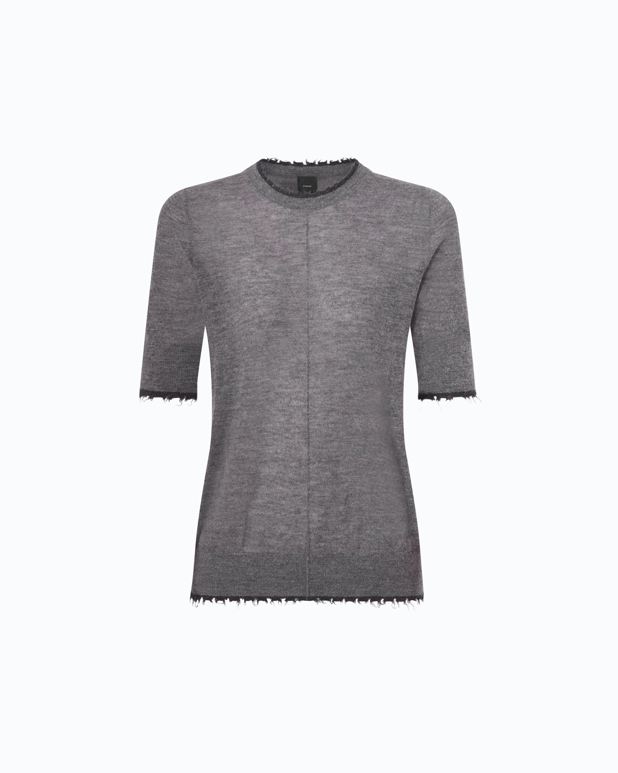 Pinko Nicosia Sweater sweter szary wełna merynosów