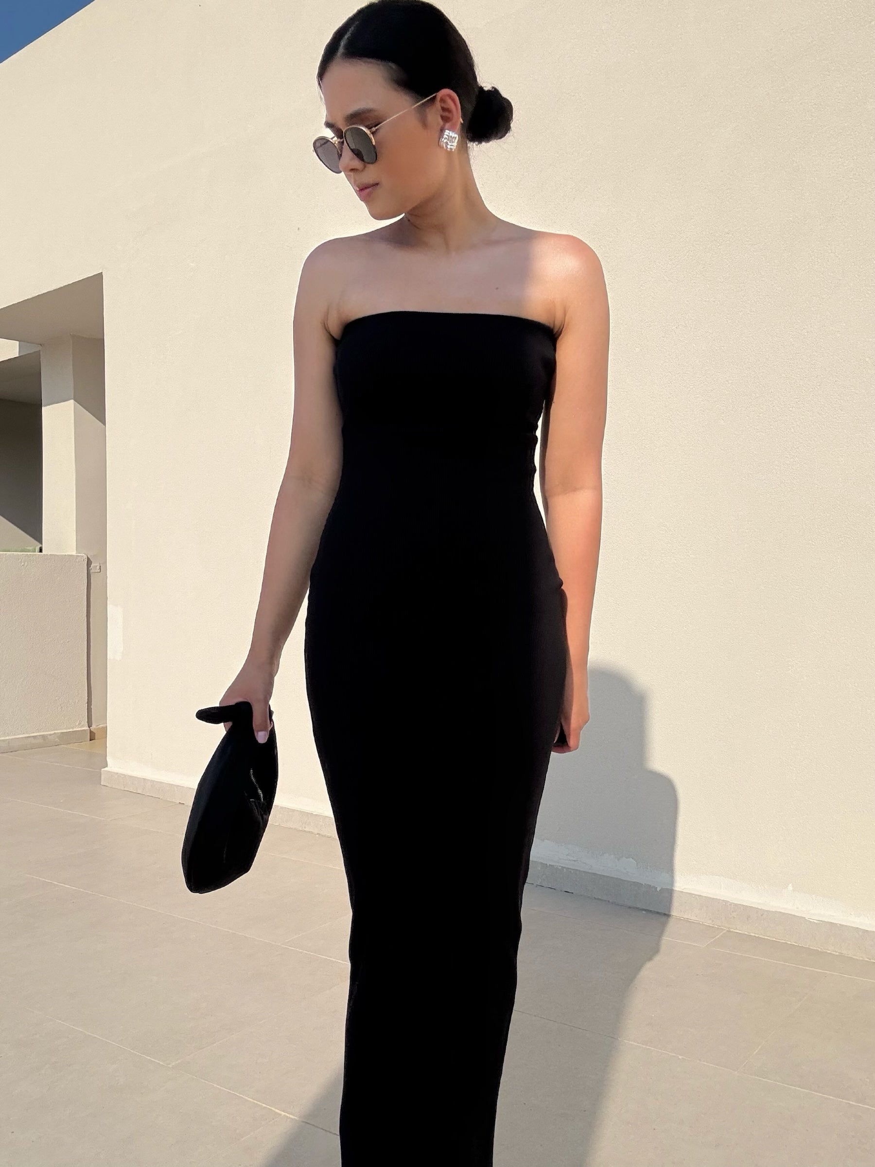 Nudyess Melrose sukienka maxi Black tuba