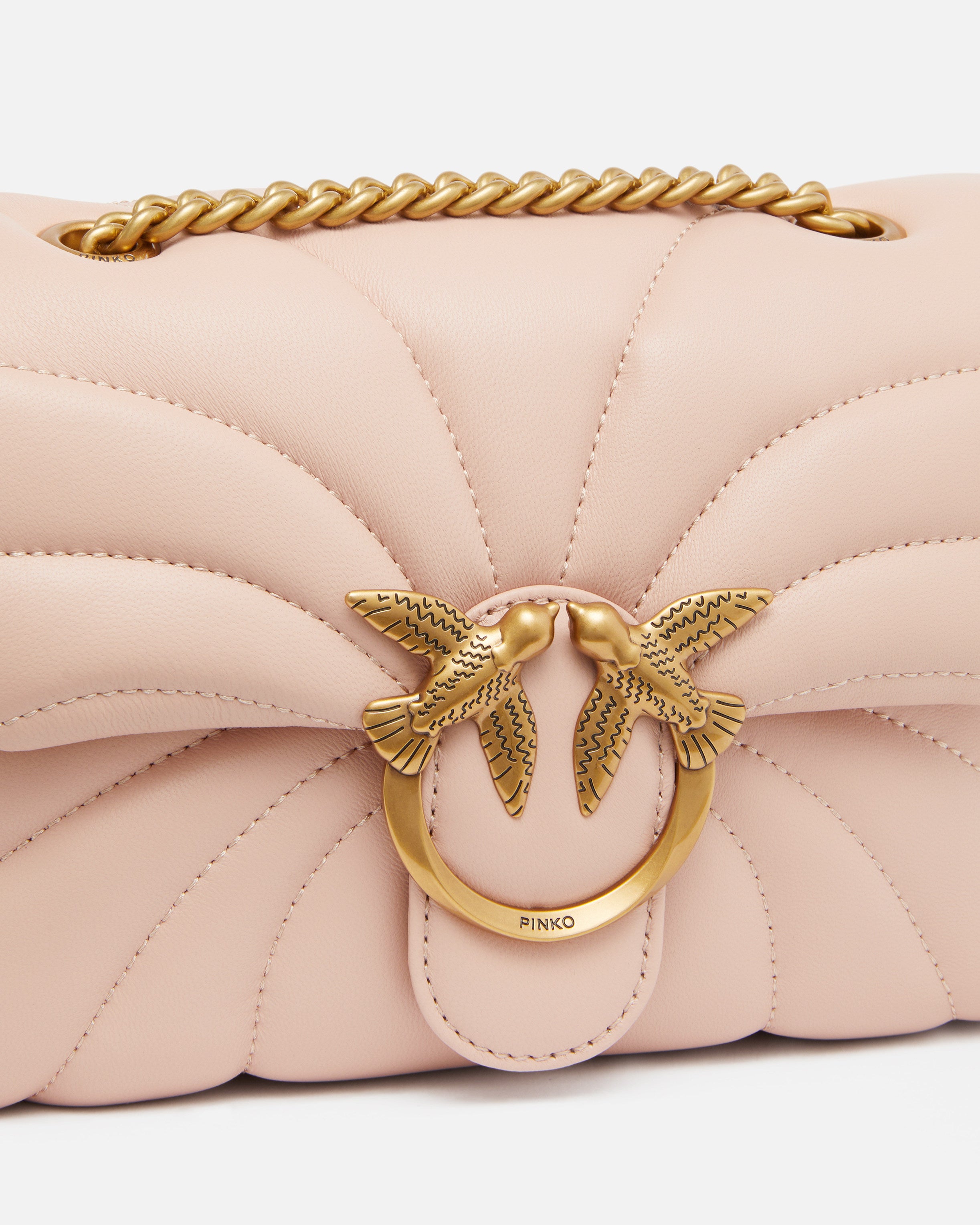 Pinko Love Puff Mini torebka skórzana pikowana