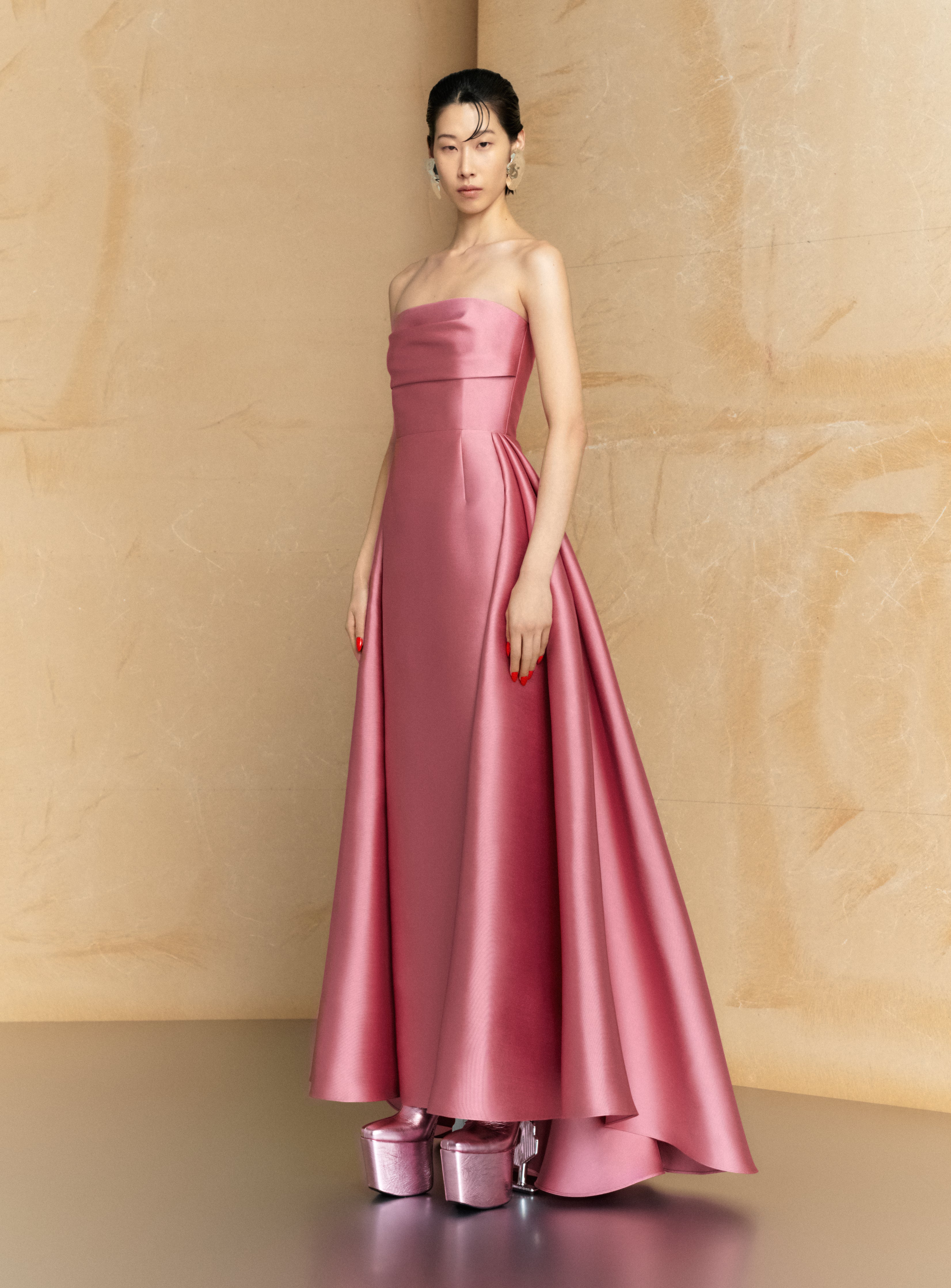 Solace London Tiffany Maxi Dress sukienka różowa Peony