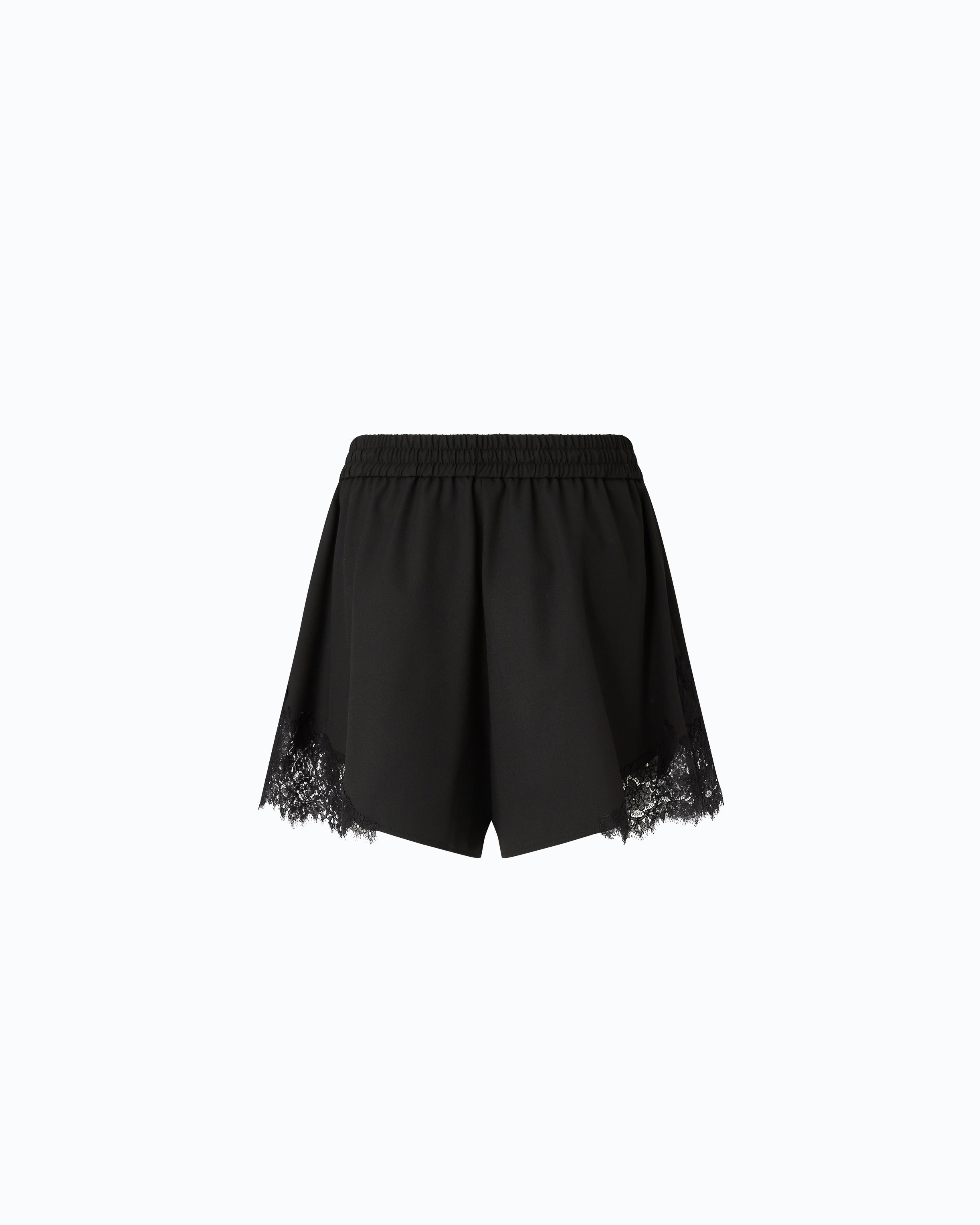 Pinko Shita Shorts szorty czarne z koronką