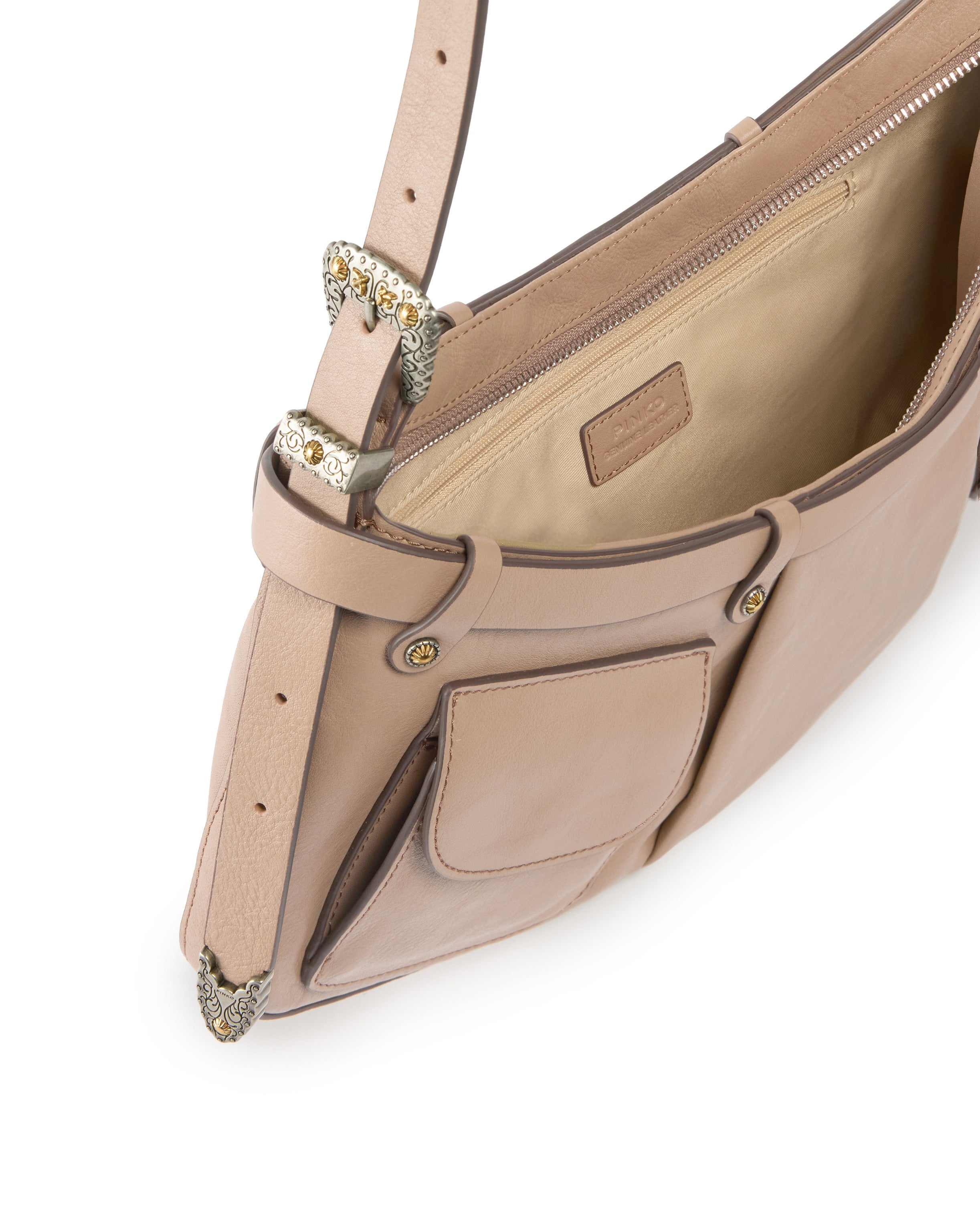 Pinko Pocket Body Bag torebka skórzana hobo