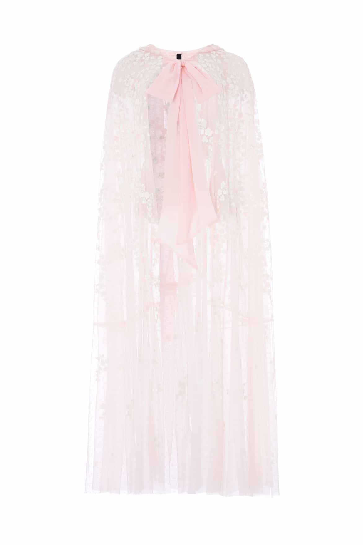 Needle & Thread Scatter Blossom Hooded Cape peleryna róż
