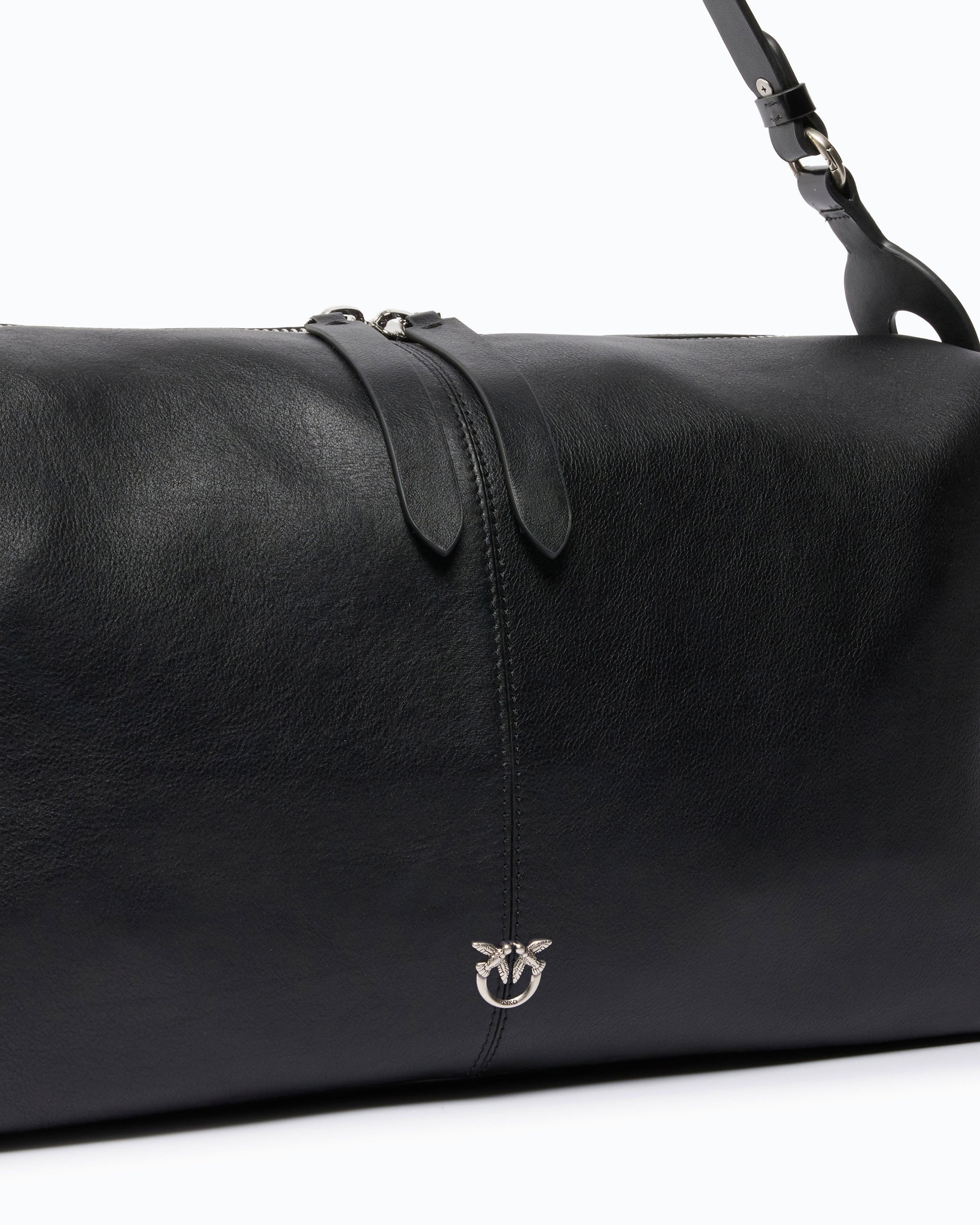 Pinko Keeper Bag torba skórzana czarna duża