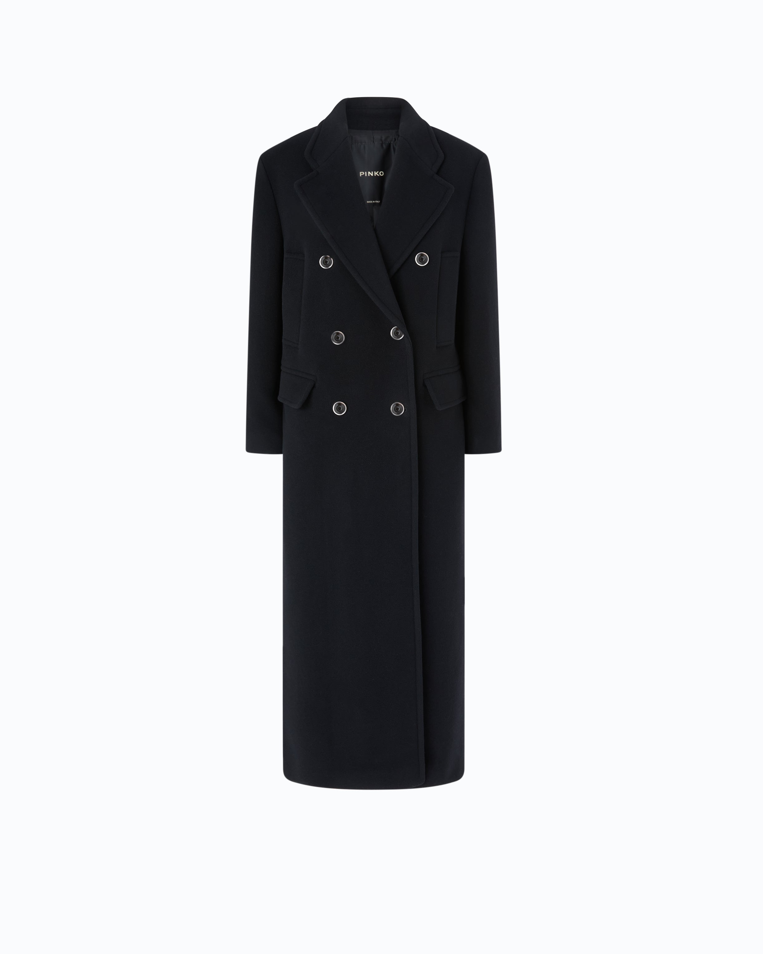 Pinko Covent Coat płaszcz wełniany długi czarny