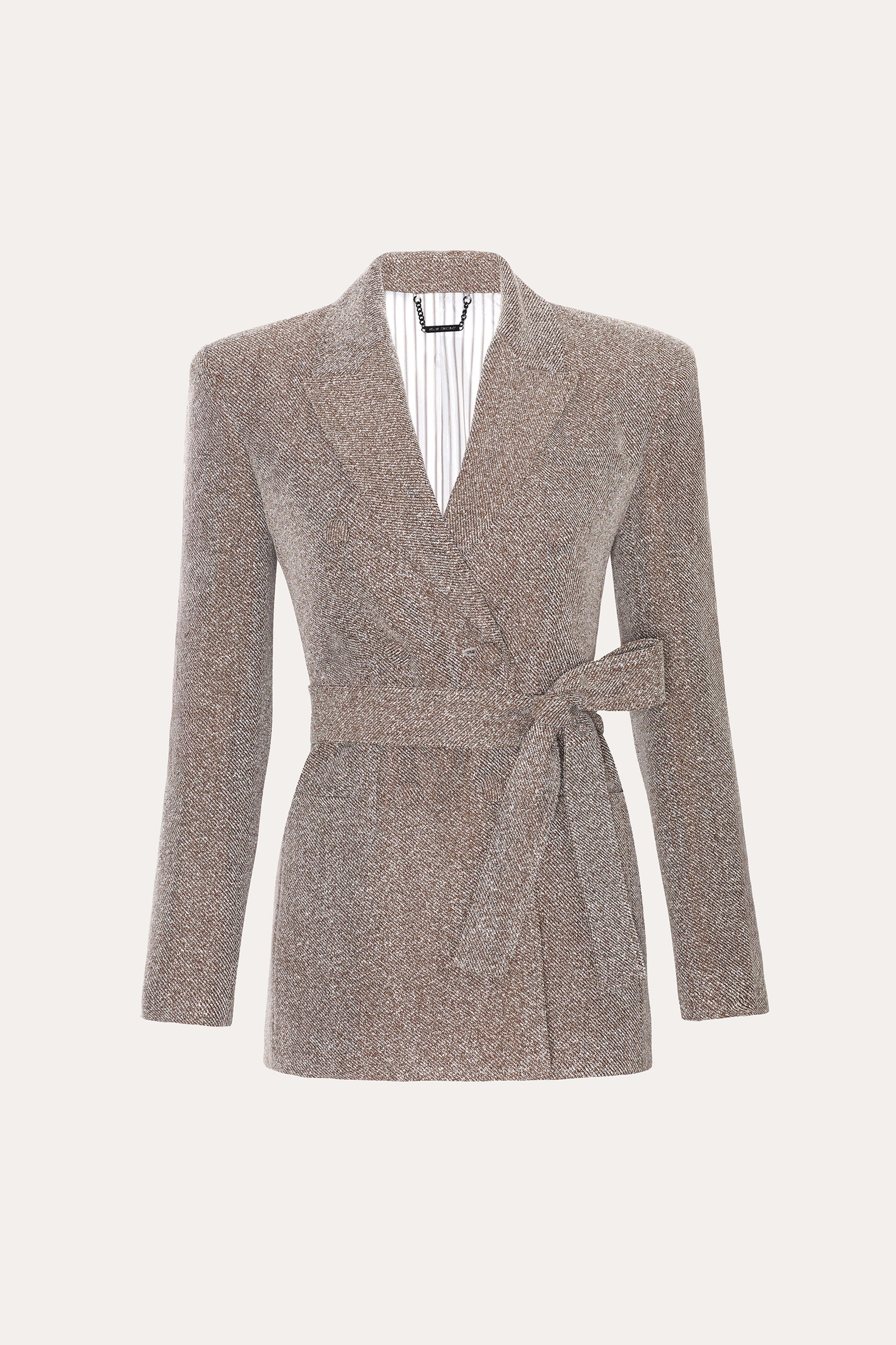 Elie Tahari Jackie Boucle marynarka Brown Melange