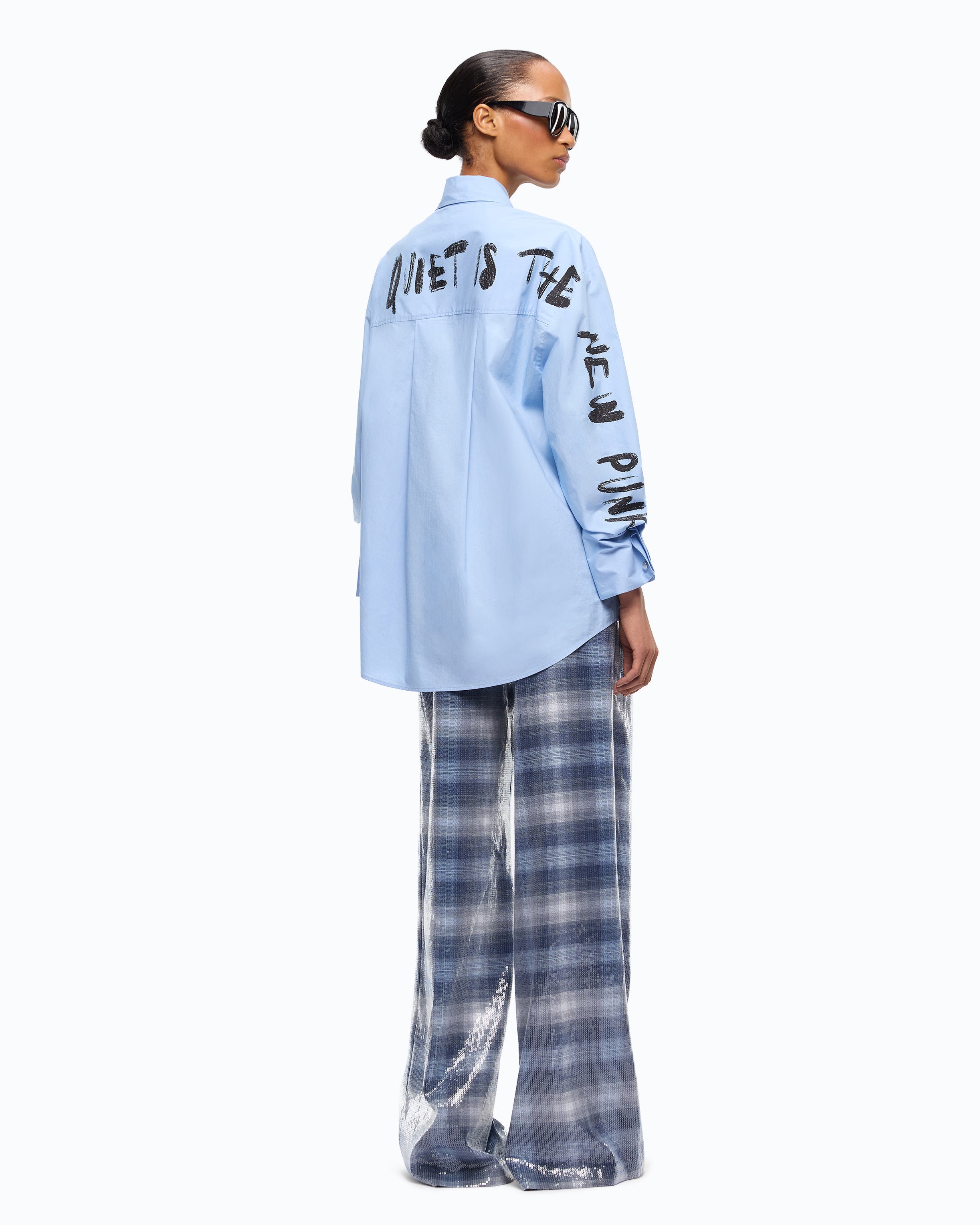 Pinko Clementi Shirt koszula niebieska bawełniana