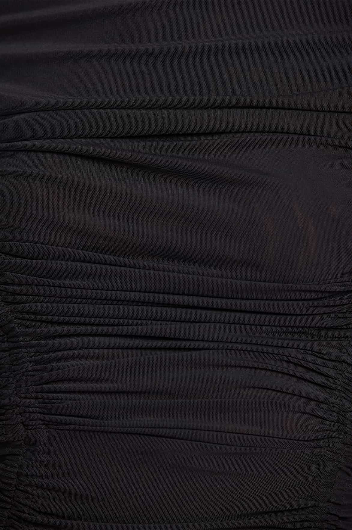 Needle & Thread Phoebe Turtleneck Micro Mini Dress sukienka czarna mini