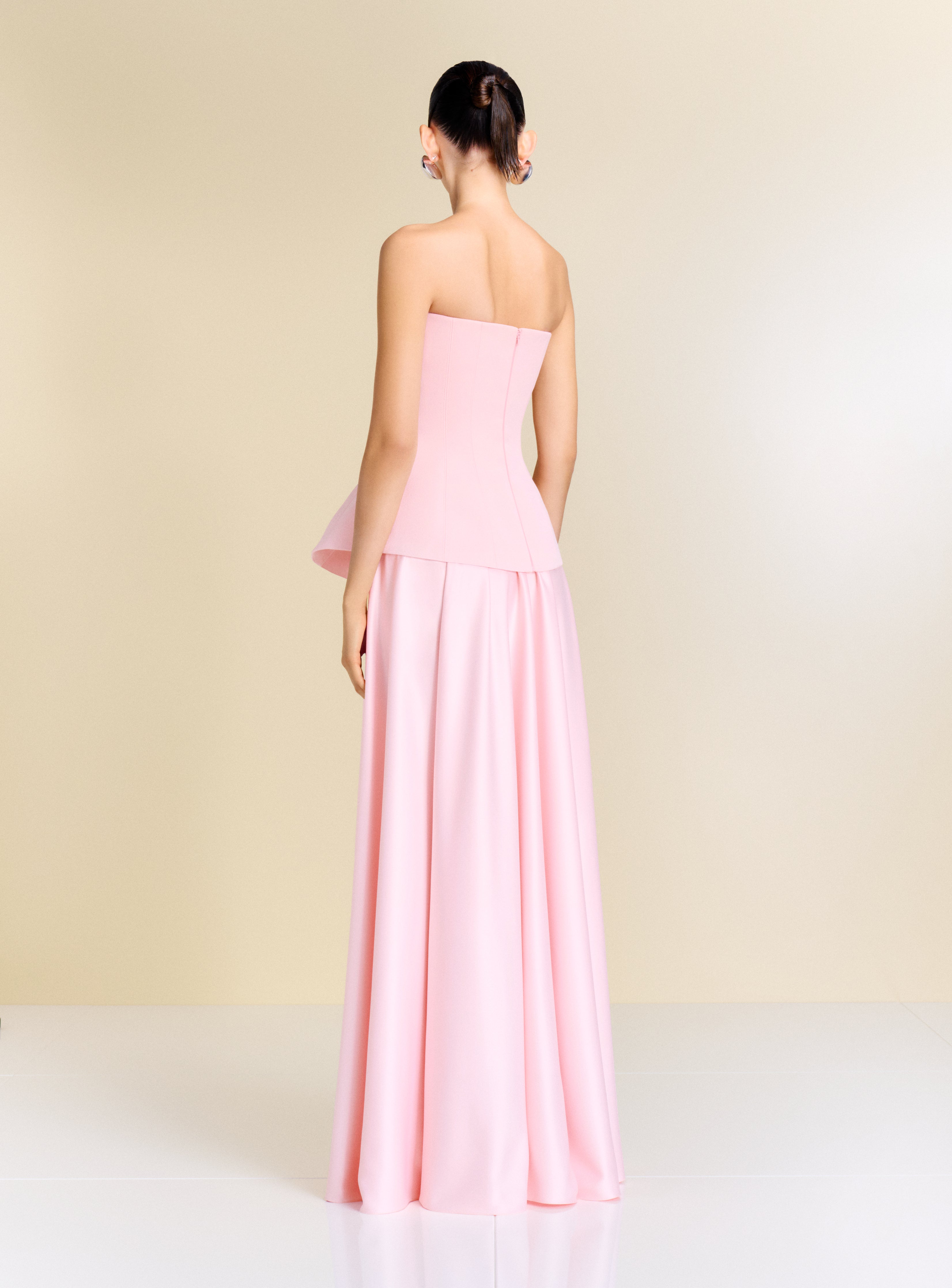 Solace London Oriana Maxi sukienka różowa bez ramiączek