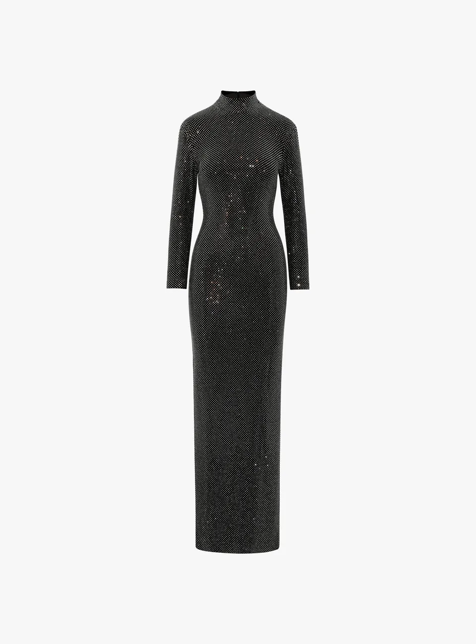 Solace London Marella sukienka maxi czarna z kryształkami