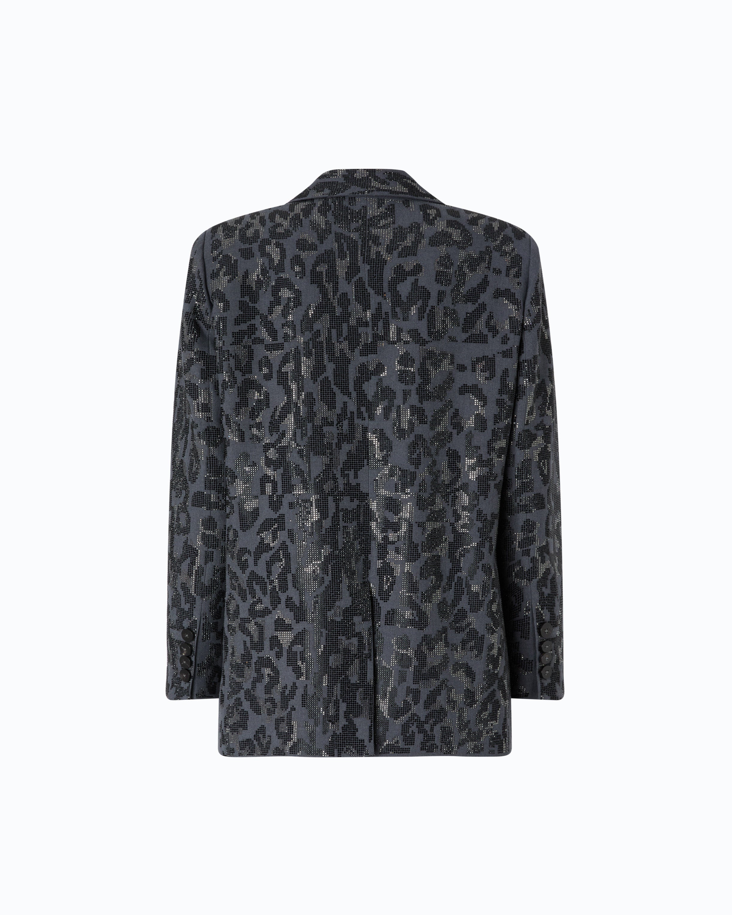 Pinko Jaguar Jacket żakiet szary kryształki