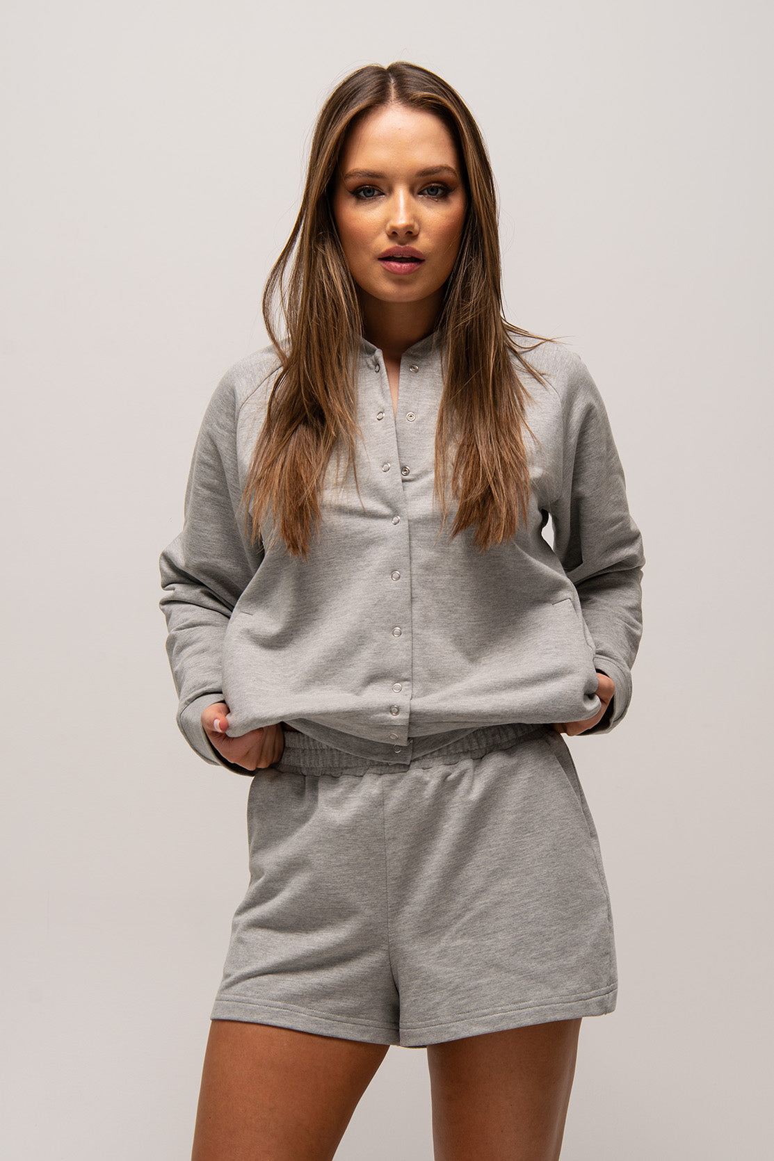 Nudyess Aesthetic bomber melanż bawełniany