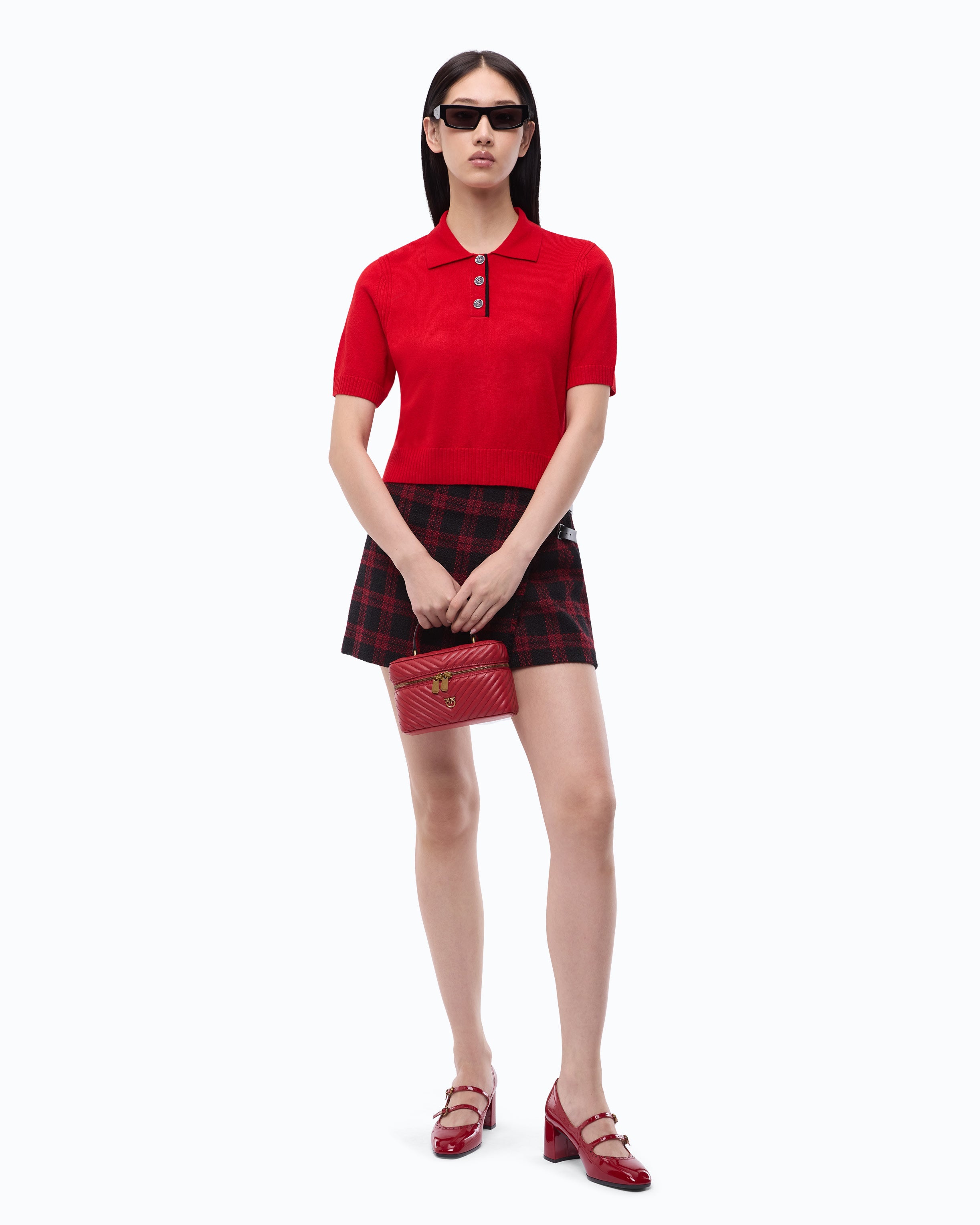 Pinko Gorgona Polo Shirt polo wełna kaszmir