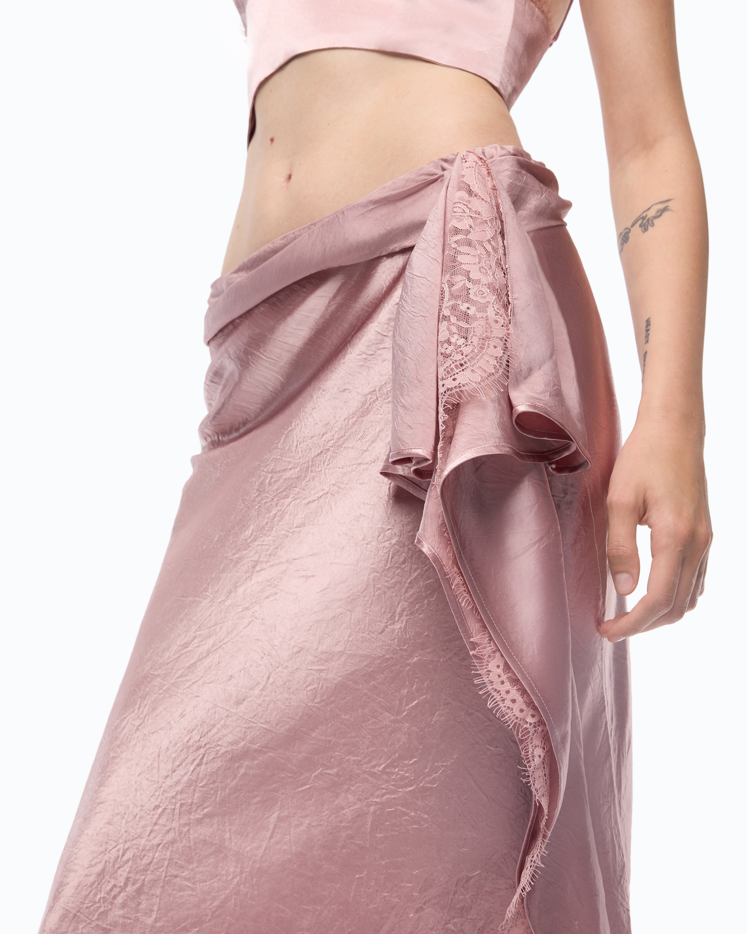 Pinko Frontera Skirt spódnica midi różowa