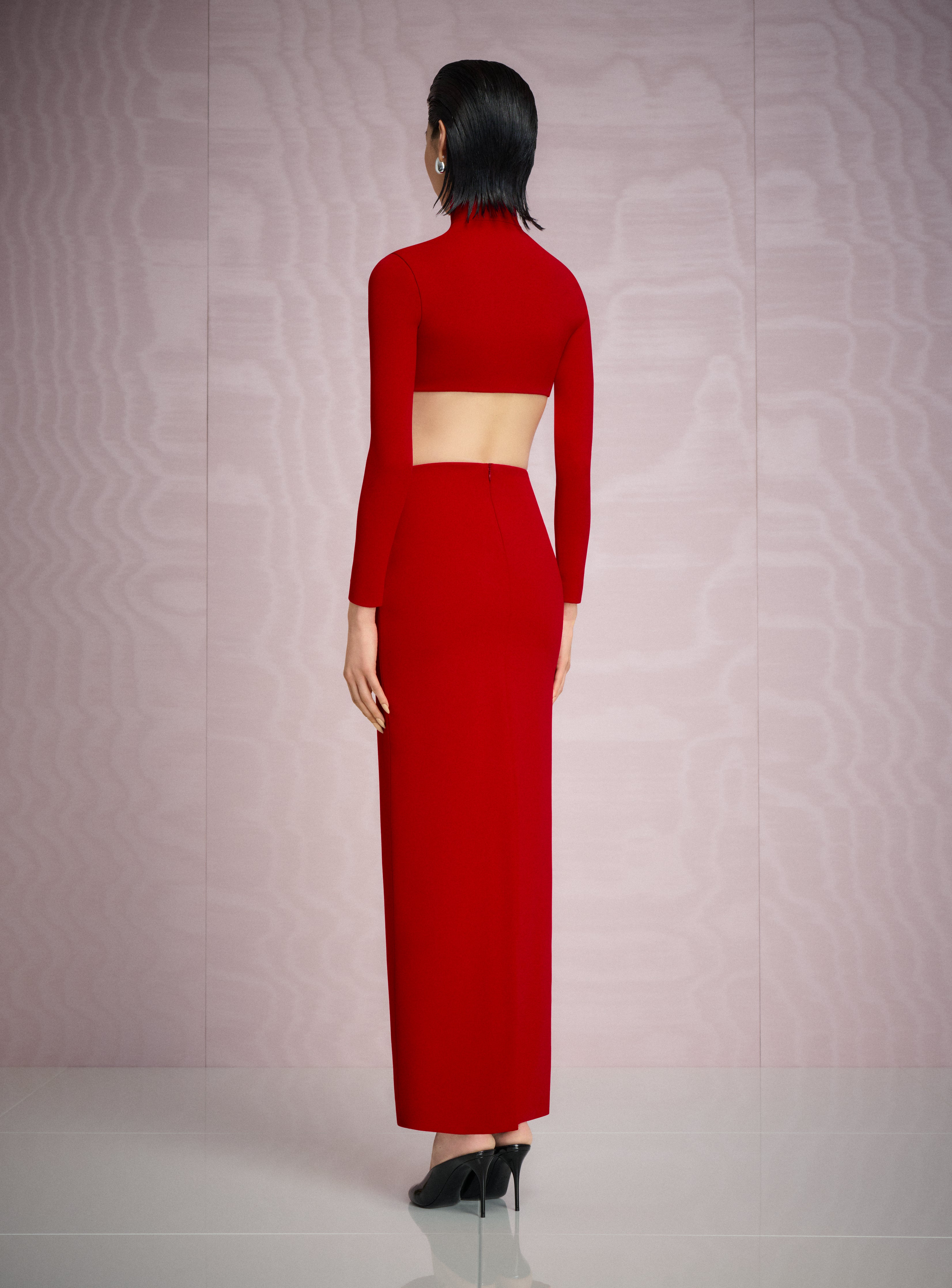 Solace London Wilma maxi sukienka wieczorowa Crimson Red