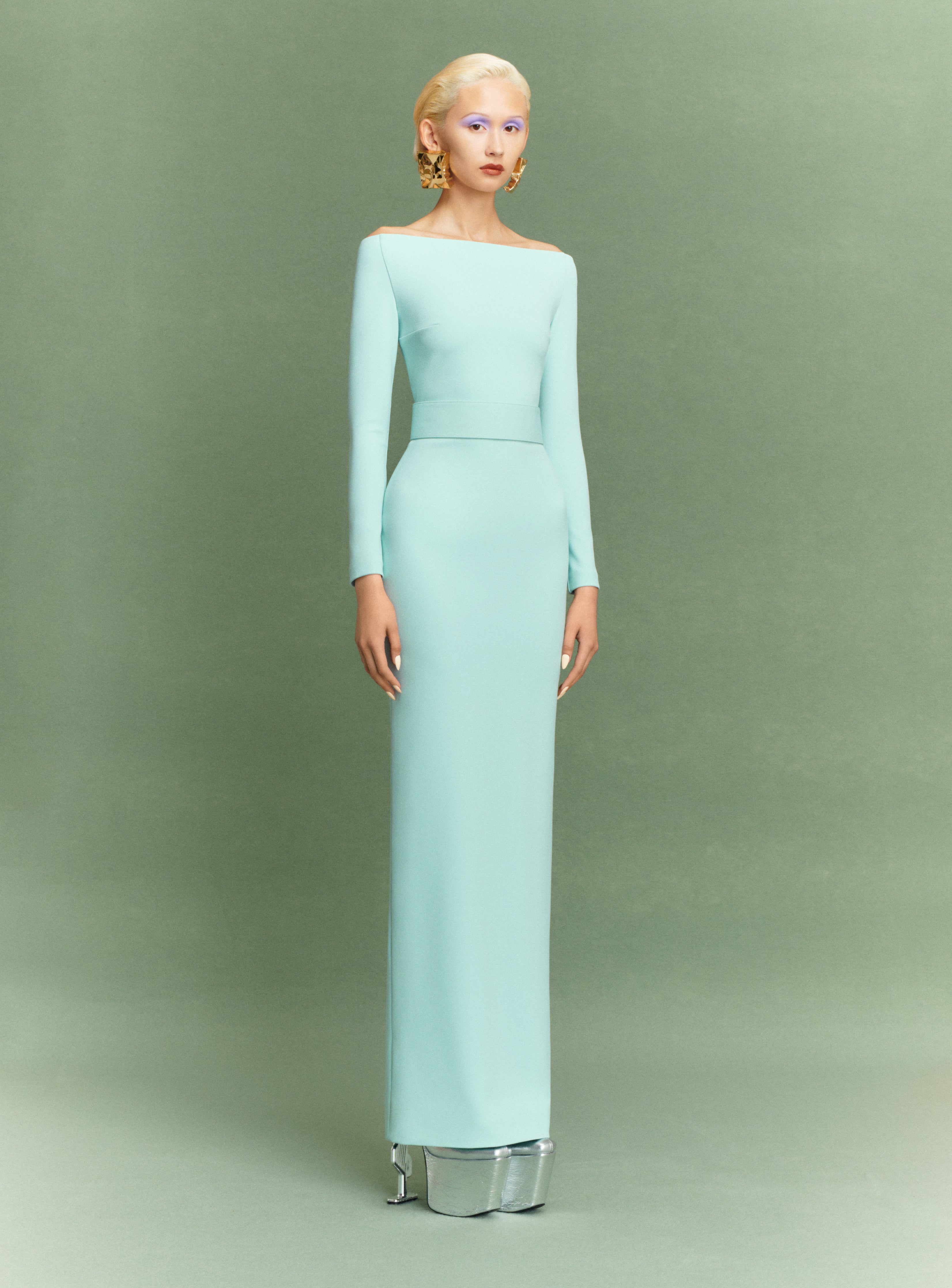 Solace London Sabina maxi sukienka wieczorowa Opal