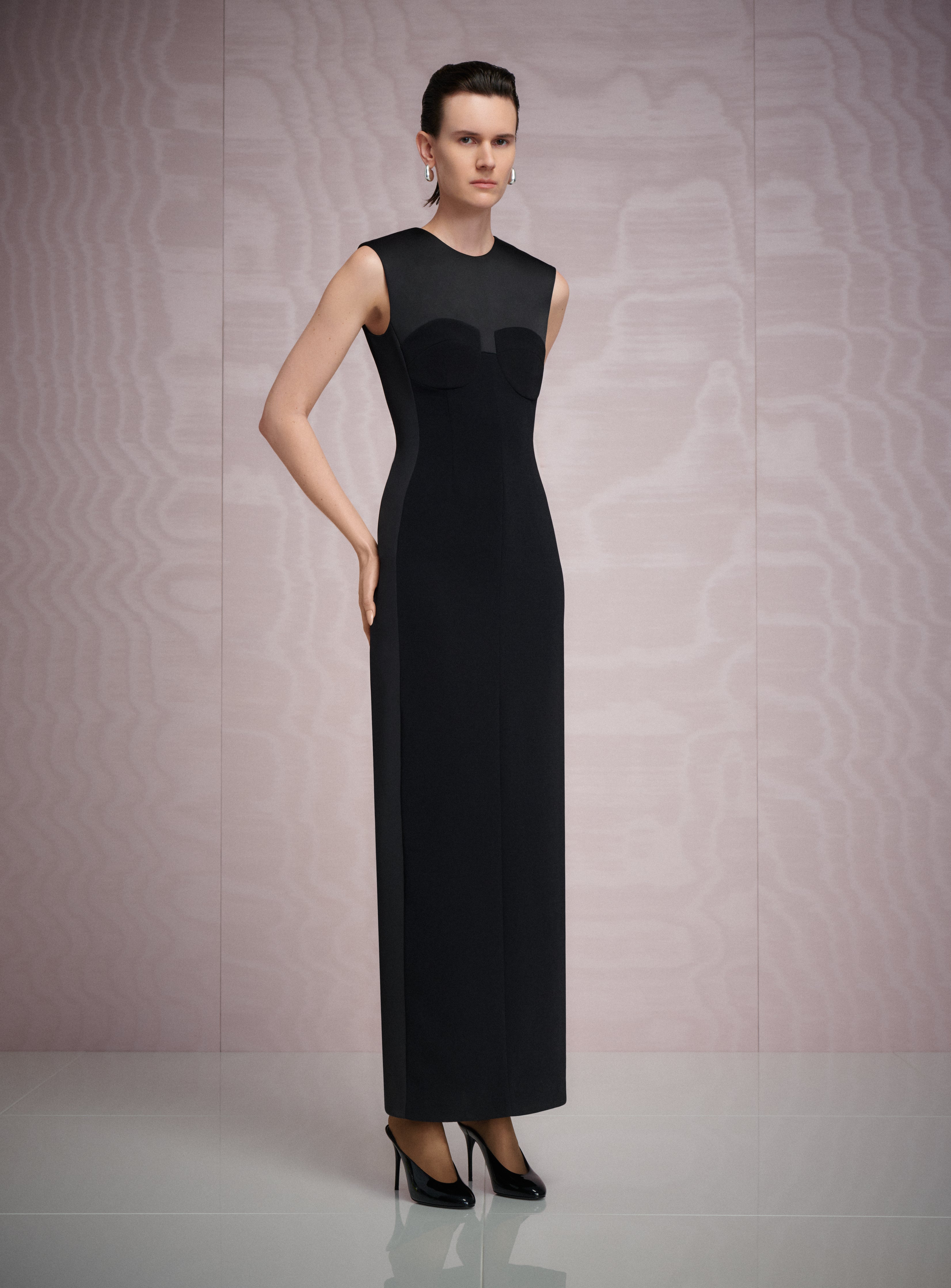 Solace London Coco sukienka wieczorowa czarna maxi