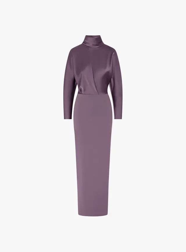 Solace London Sedgewick sukienka maxi acai długi rękaw