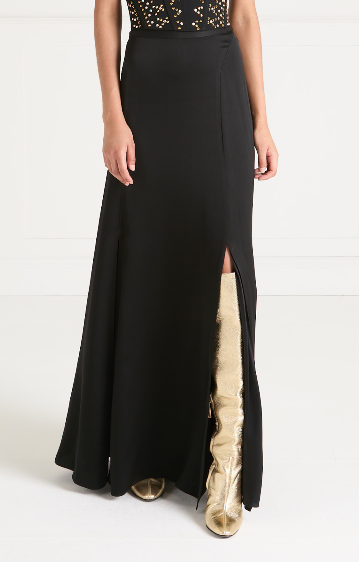Temperley London Amerie spódnica długa czarna