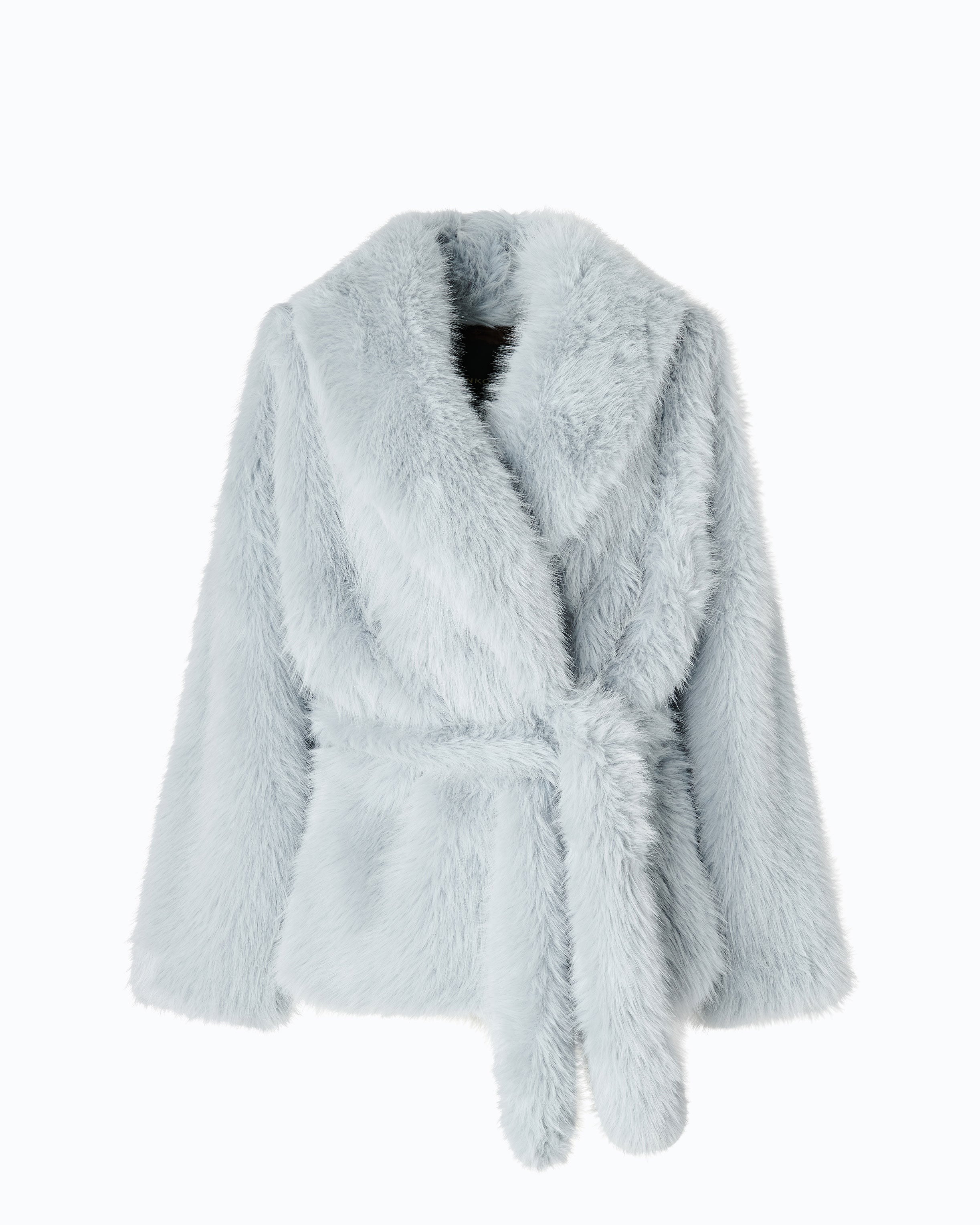 Pinko Begonia Blouson kurtka futrzana jasnoniebieska