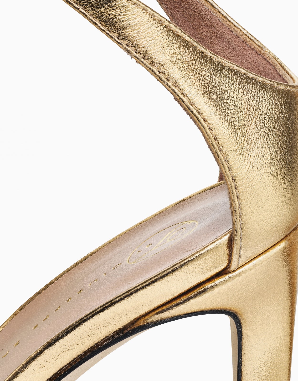 Temperley London Vixen sandały skórzane Gold
