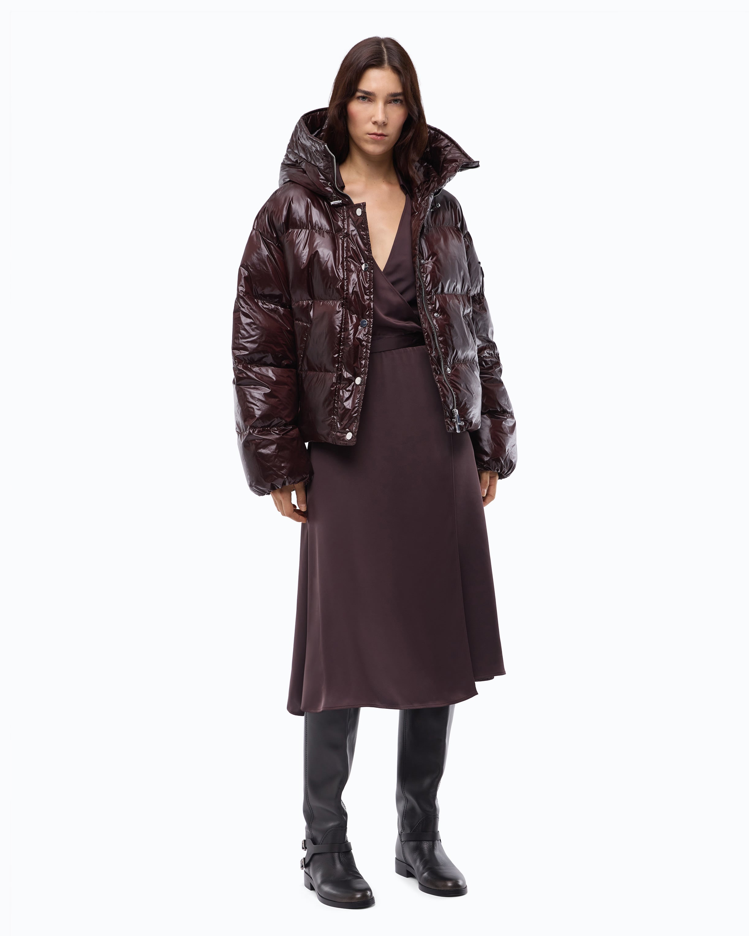 Pinko Impasto Padded Jacket kurtka puchowa brązowa
