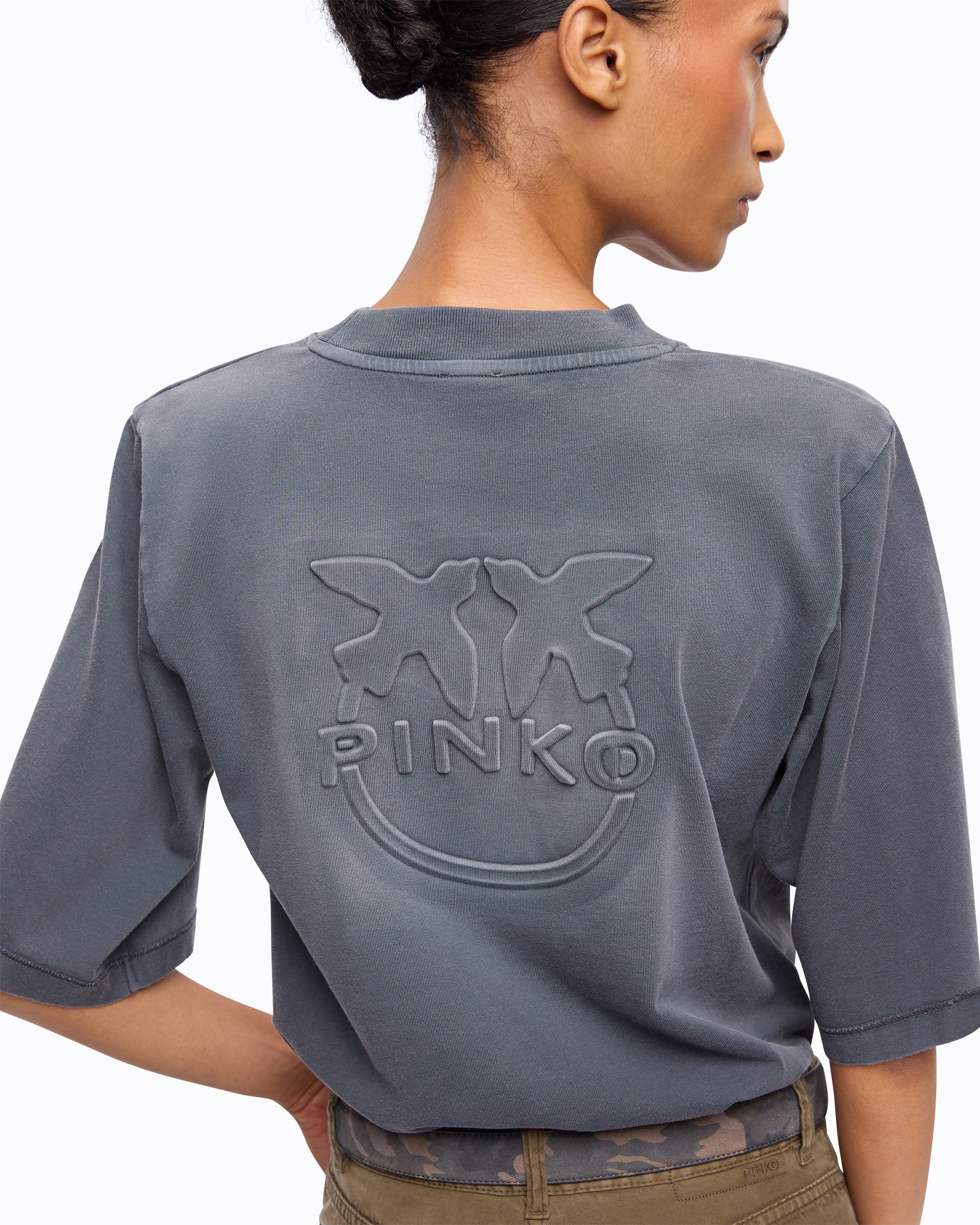 Pinko Niamey T-Shirt koszulka czarna Love Birds
