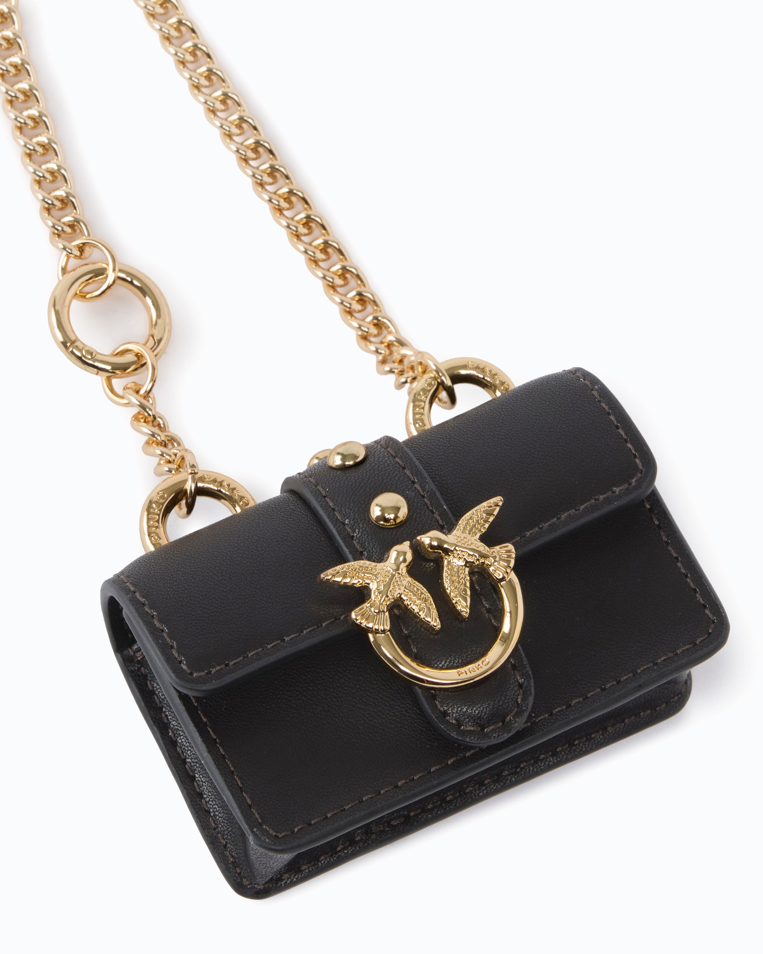 Pinko Love Bag Nano Love One torebka skórzana mini