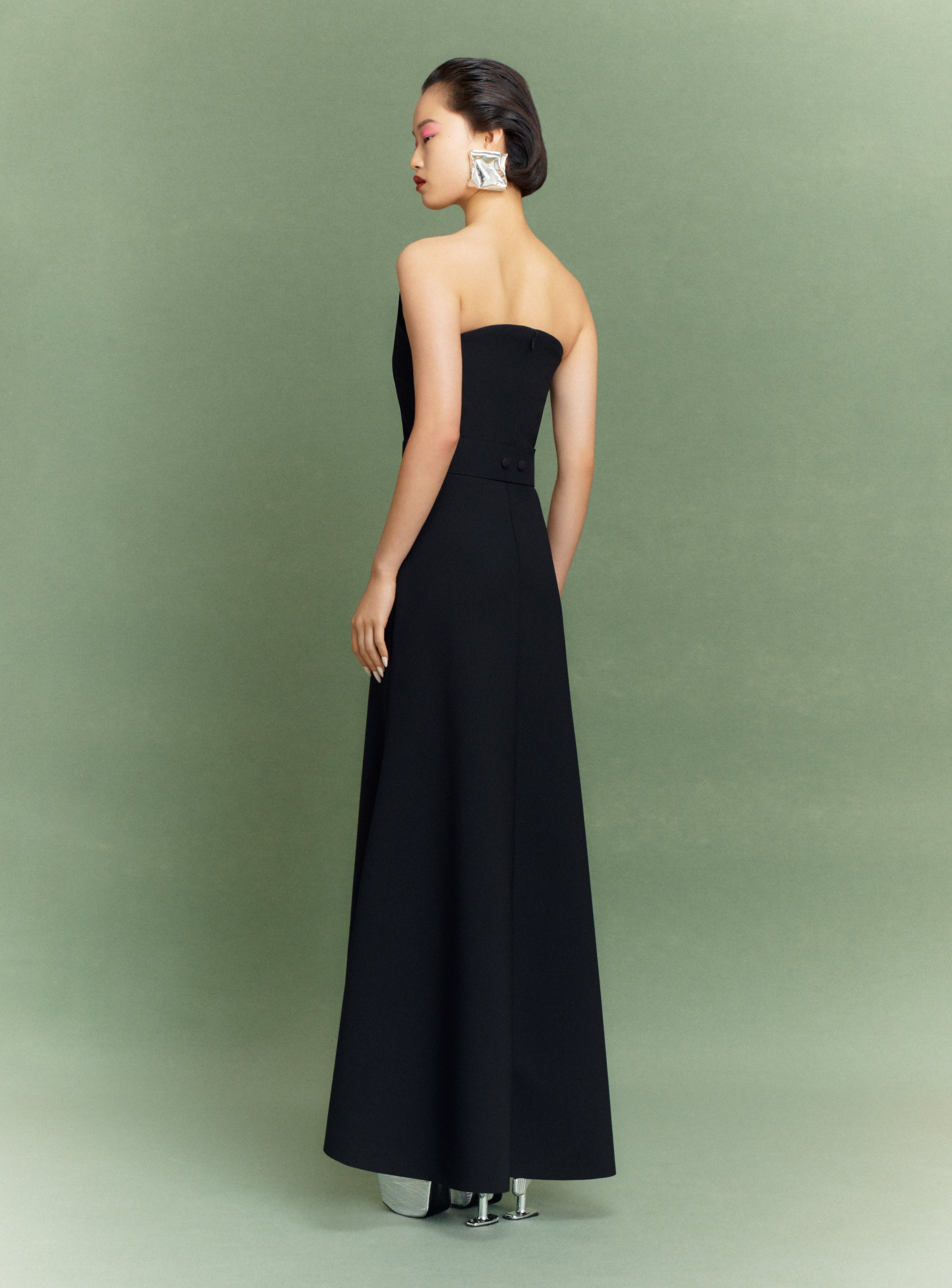 Solace London Ember sukienka maxi czarna