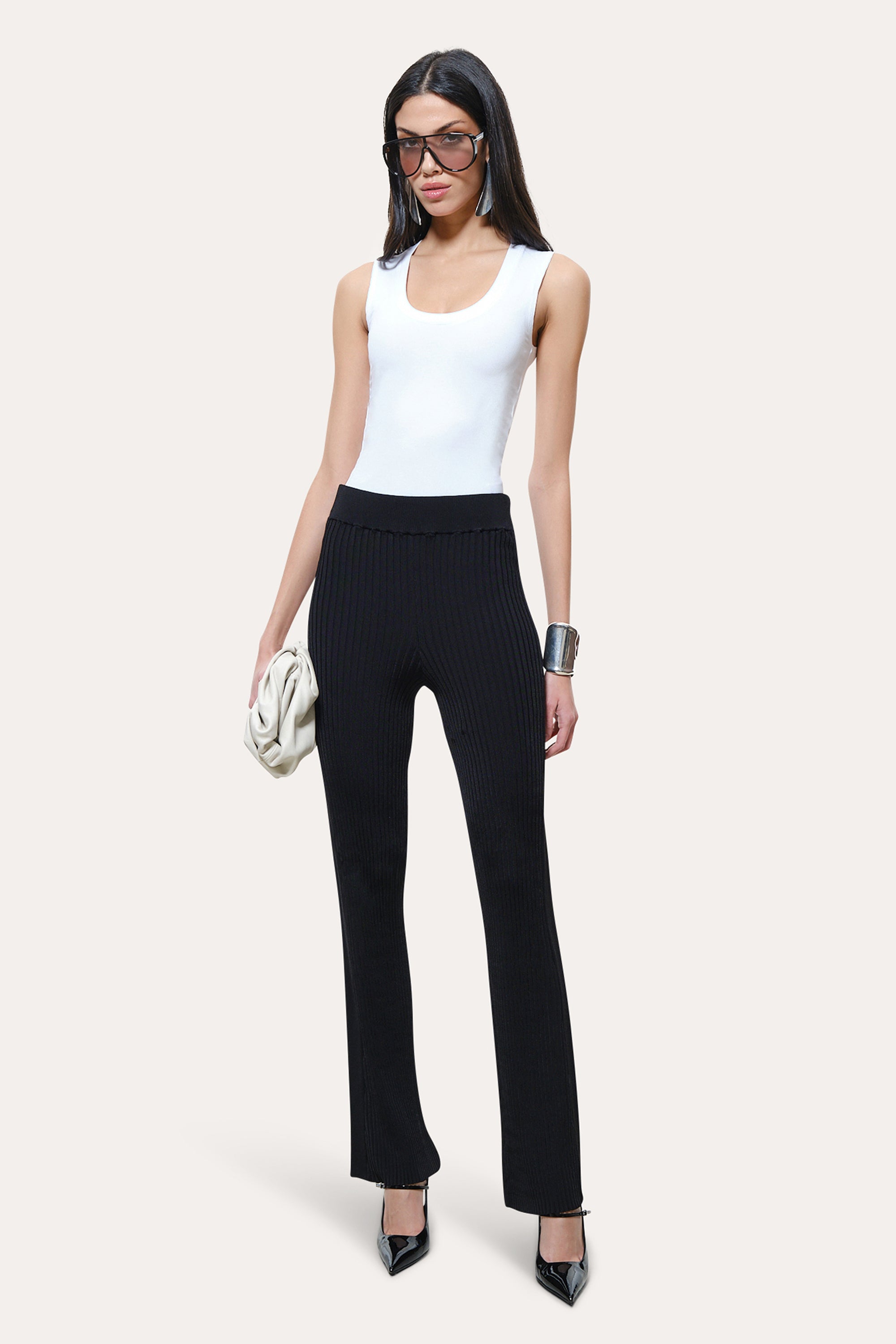 Elie Tahari Roxanne E35YR206 spodnie czarne flare