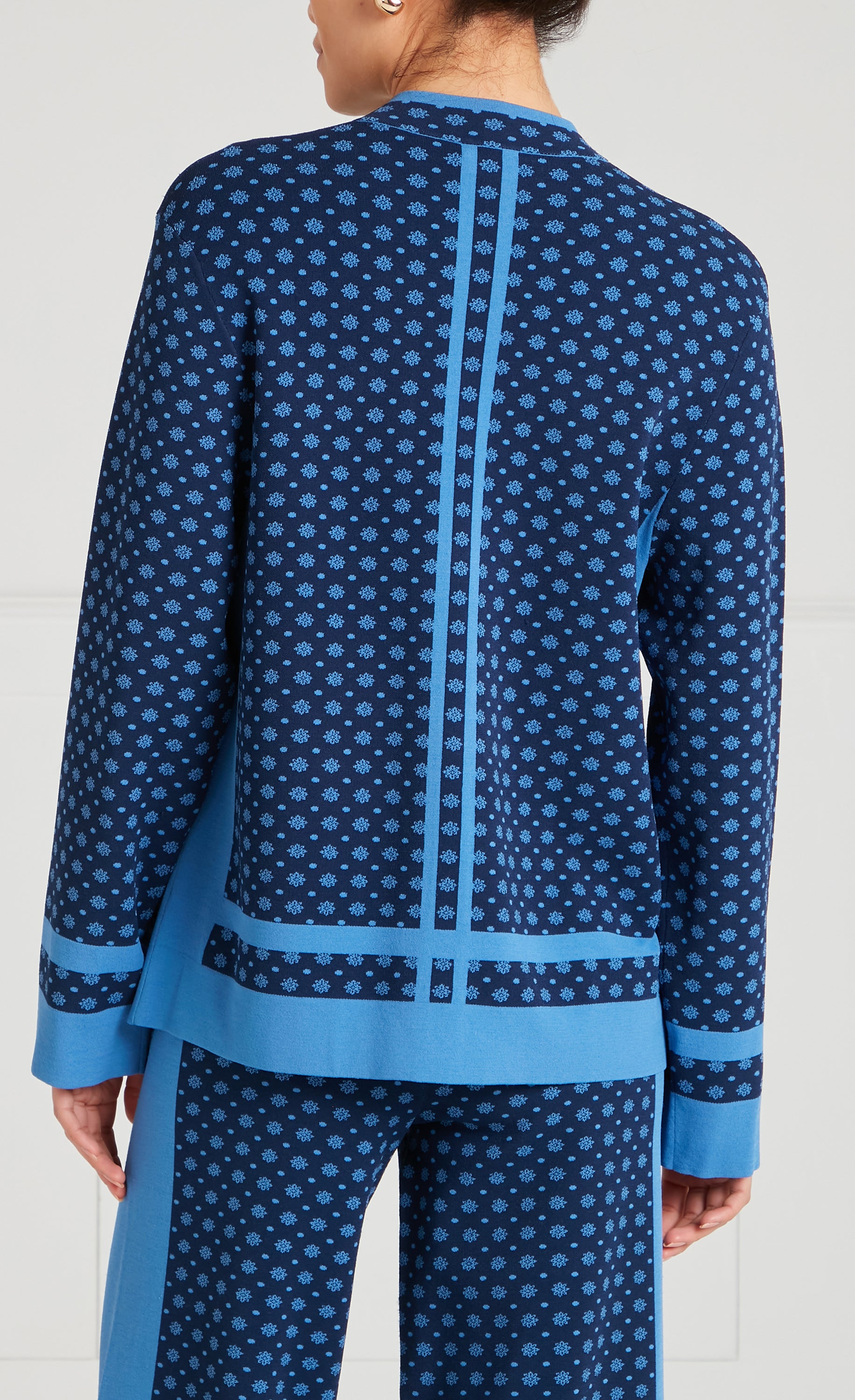 Temperley London Ditzie żakiet dzianinowy Twilight złote guziki
