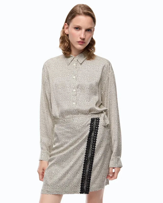 Pinko Ambrosia Dress sukienka beżowa w kropki