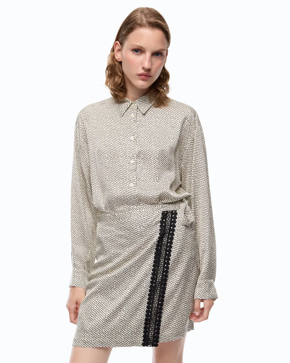 Pinko Ambrosia Dress sukienka beżowa w kropki