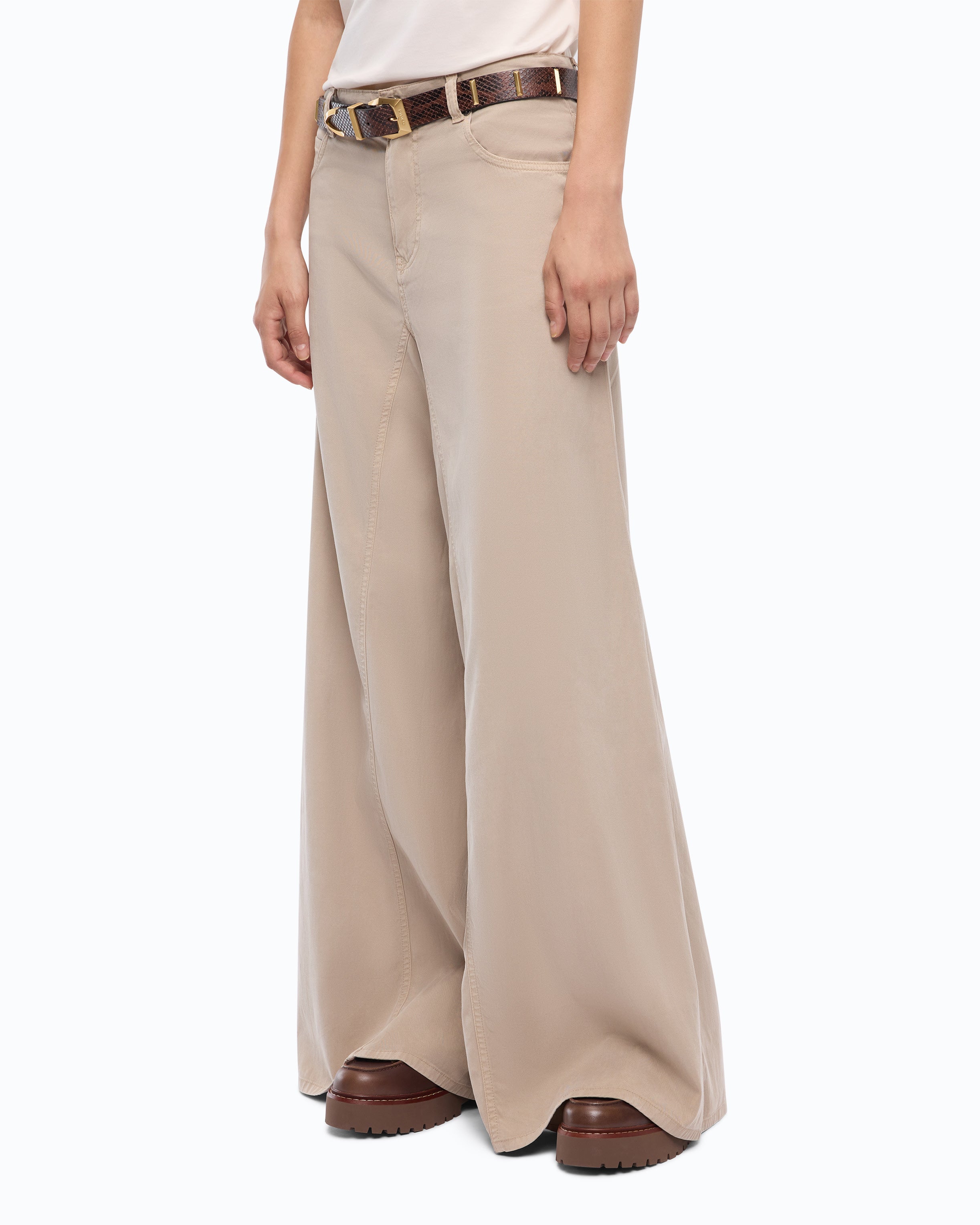 Pinko Winona Wide Leg jeansy damskie gabardyna