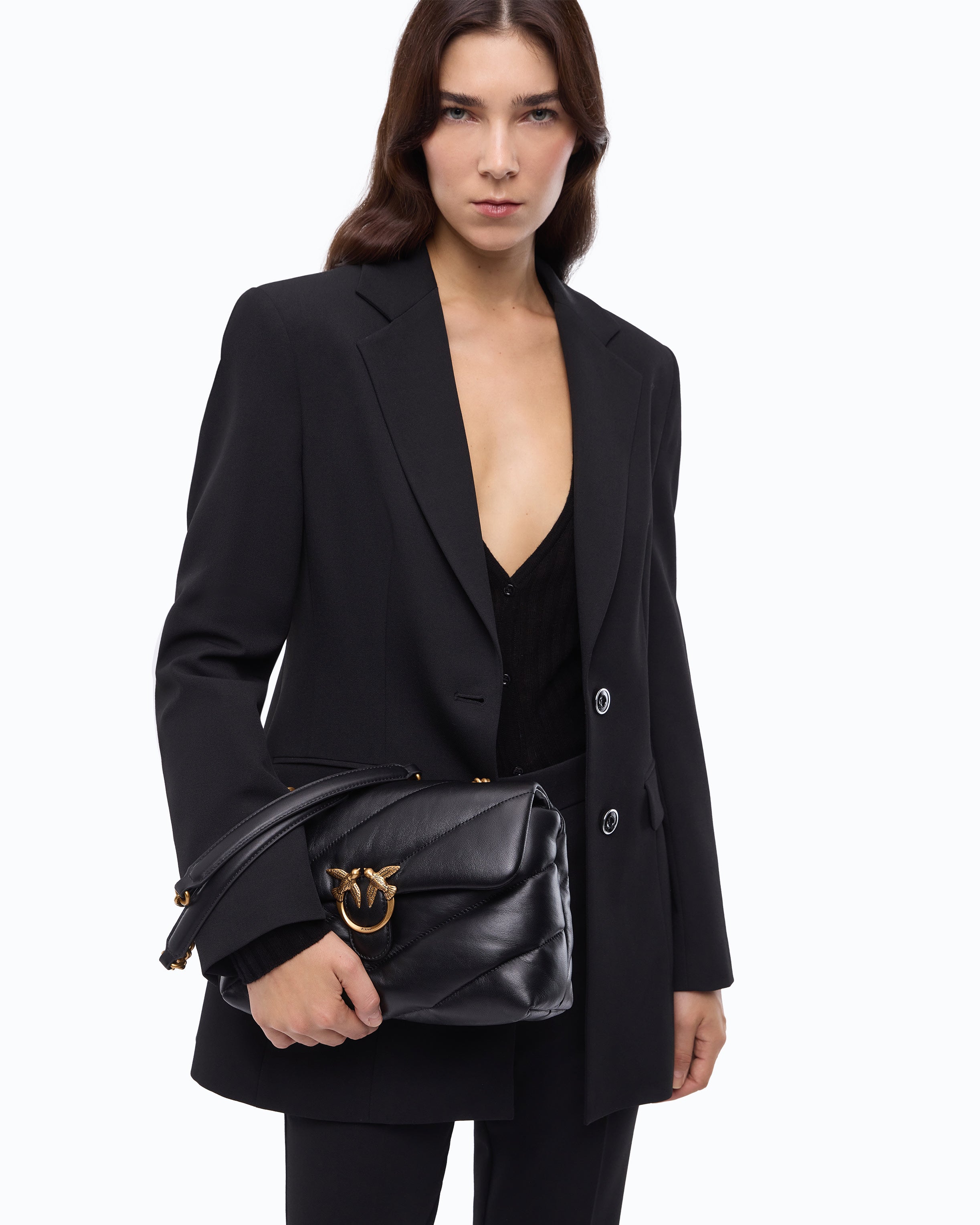 Pinko Love Bag Puff torebka pikowana czarna maxi quilt