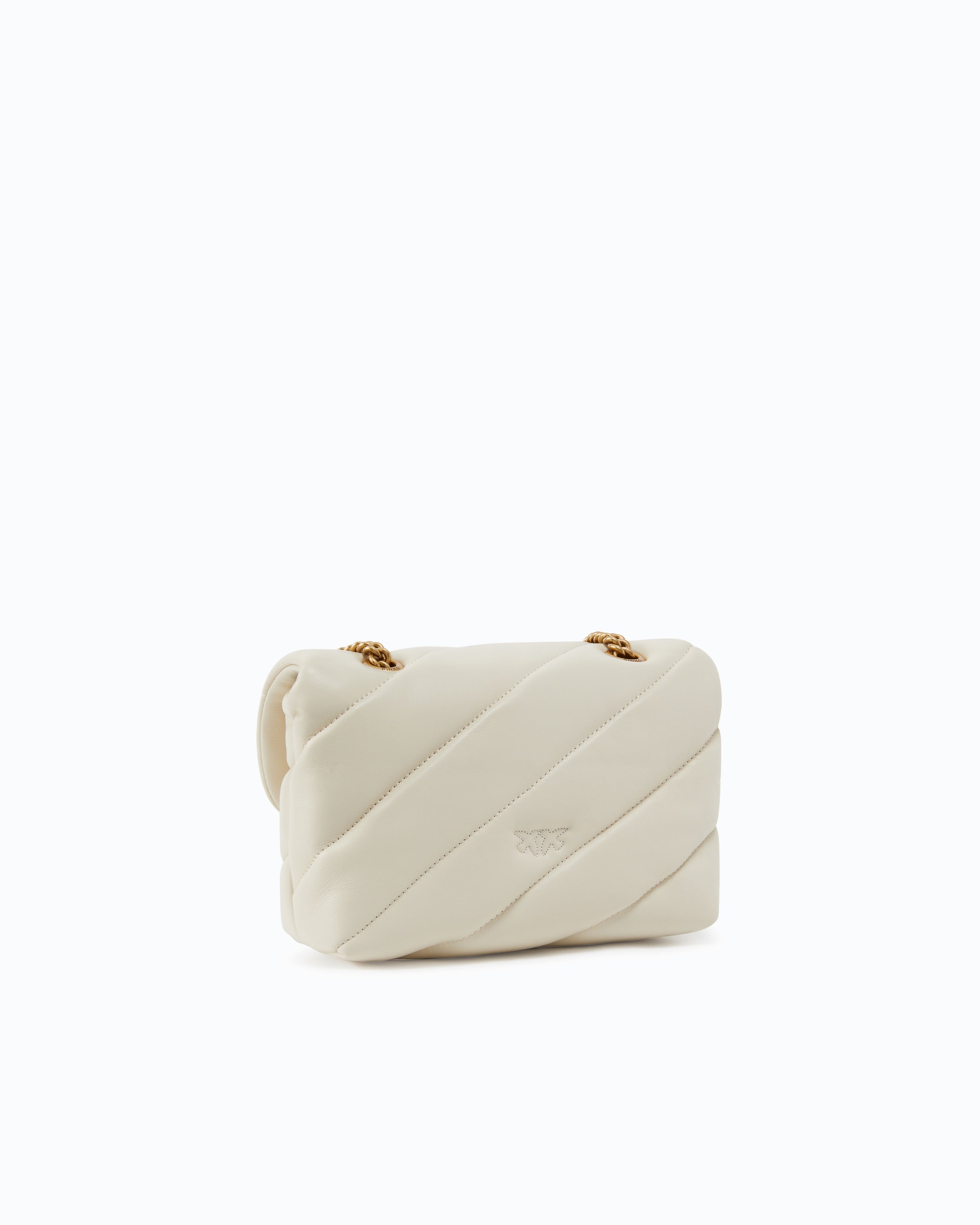 Pinko Love Bag Puff torebka mini biała pikowana