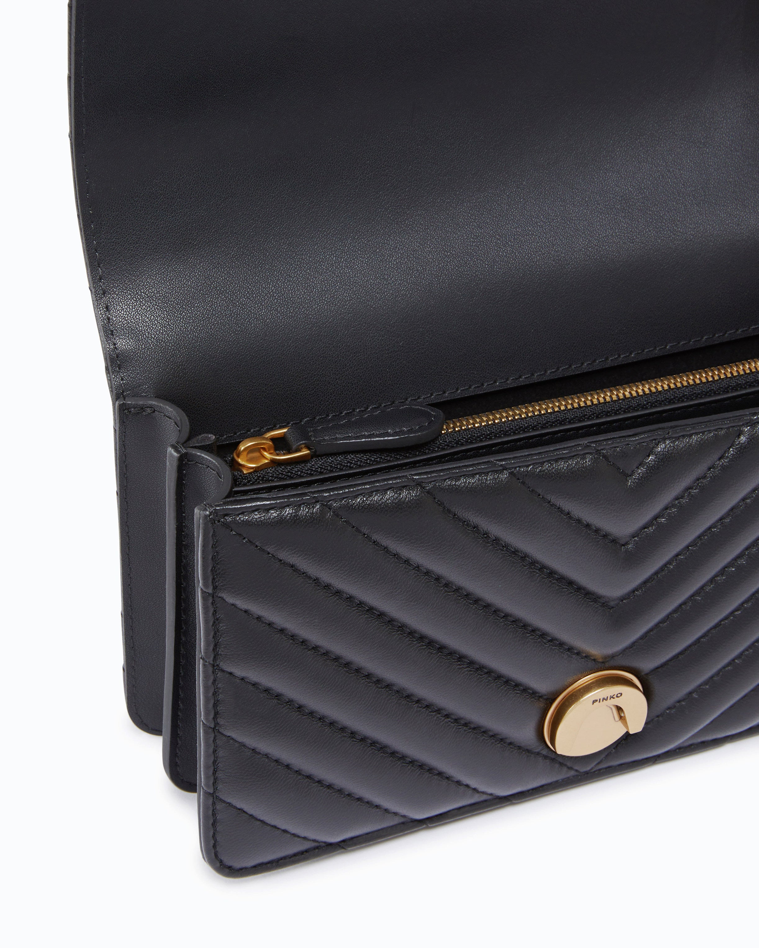 Pinko Love One Mini torebka czarna chevron