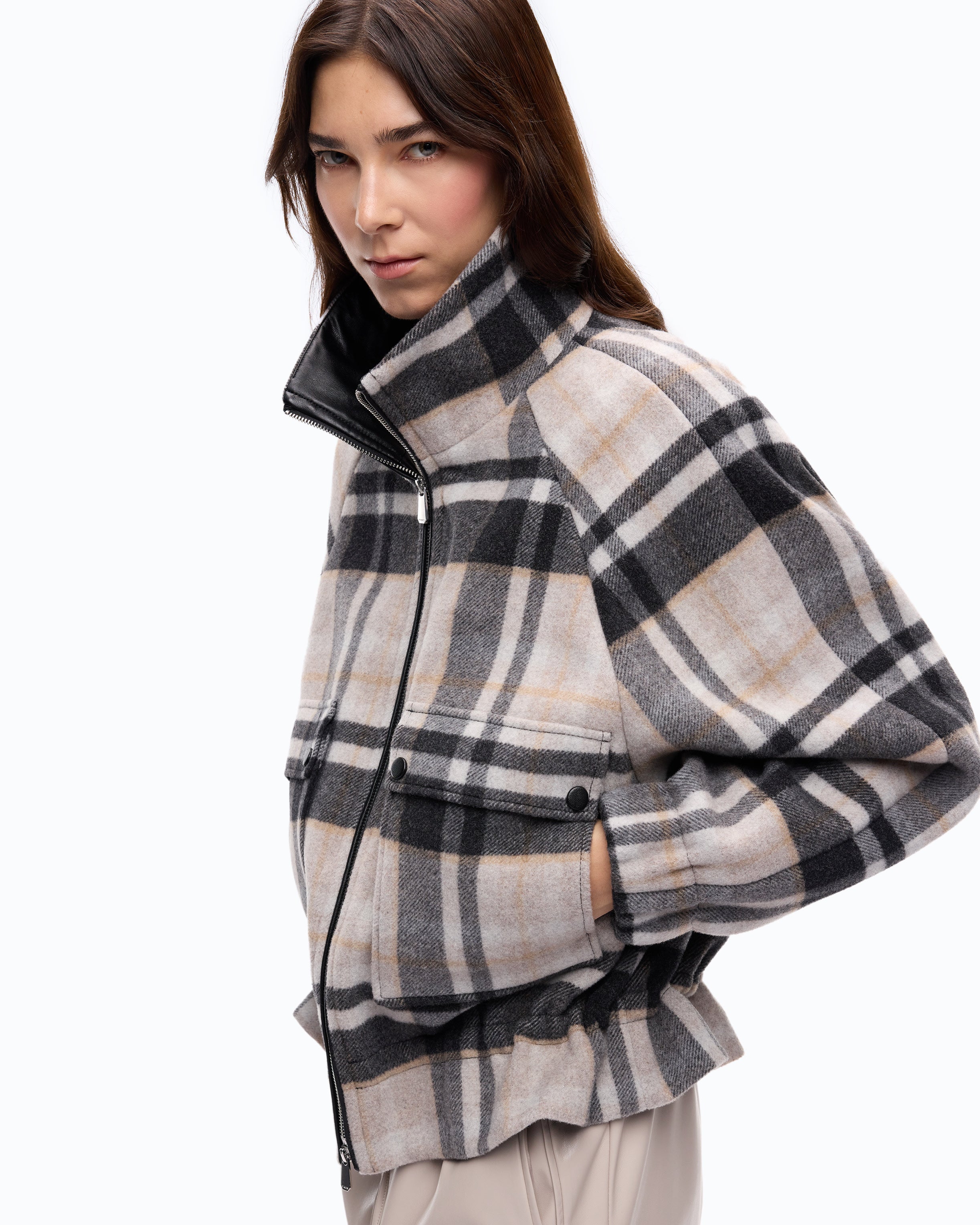 Pinko Borragine Blouson bosmanka kratka wełna