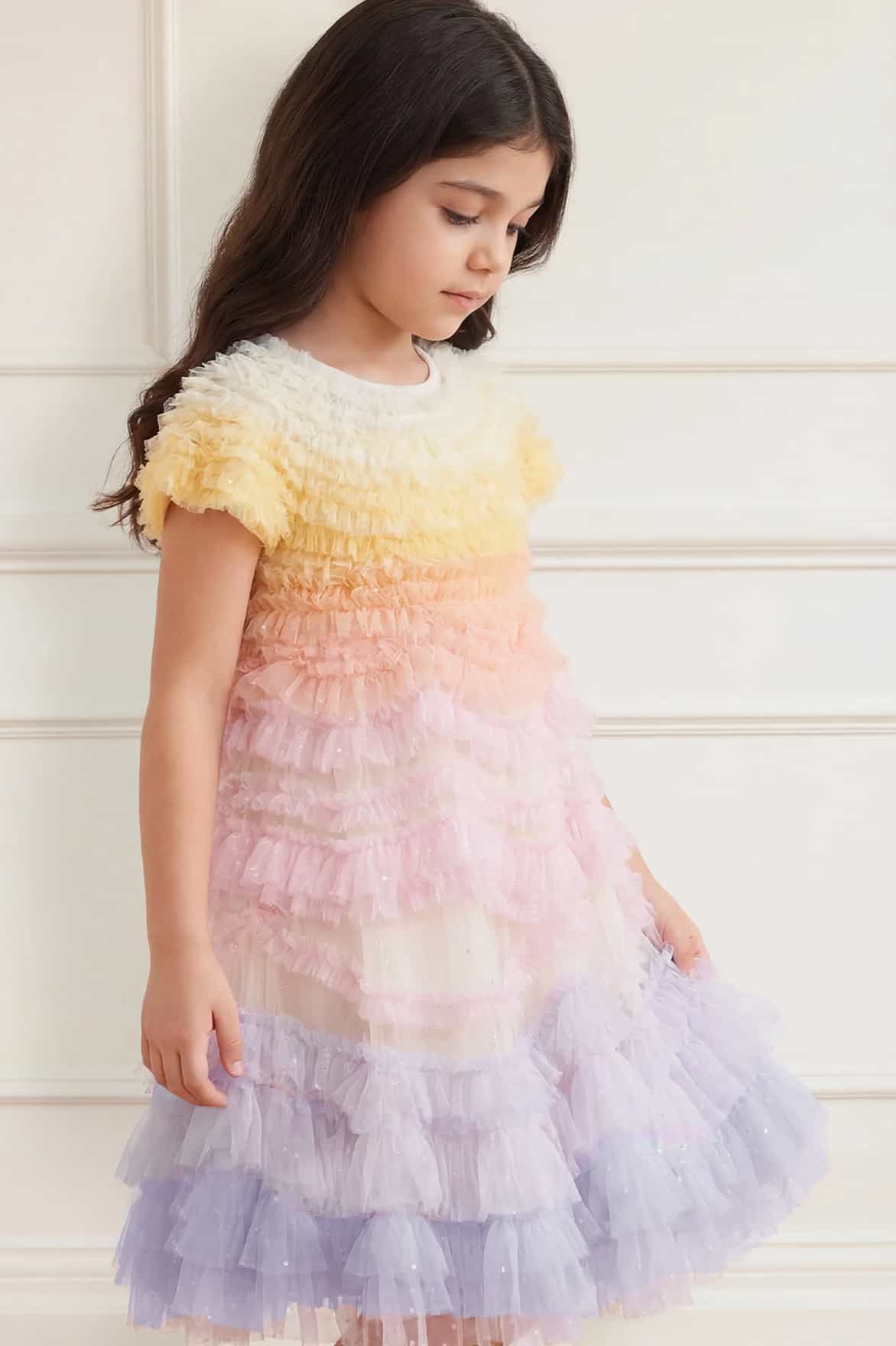 Needle & Thread Wild Rose Ombre sukienka Multi tiul