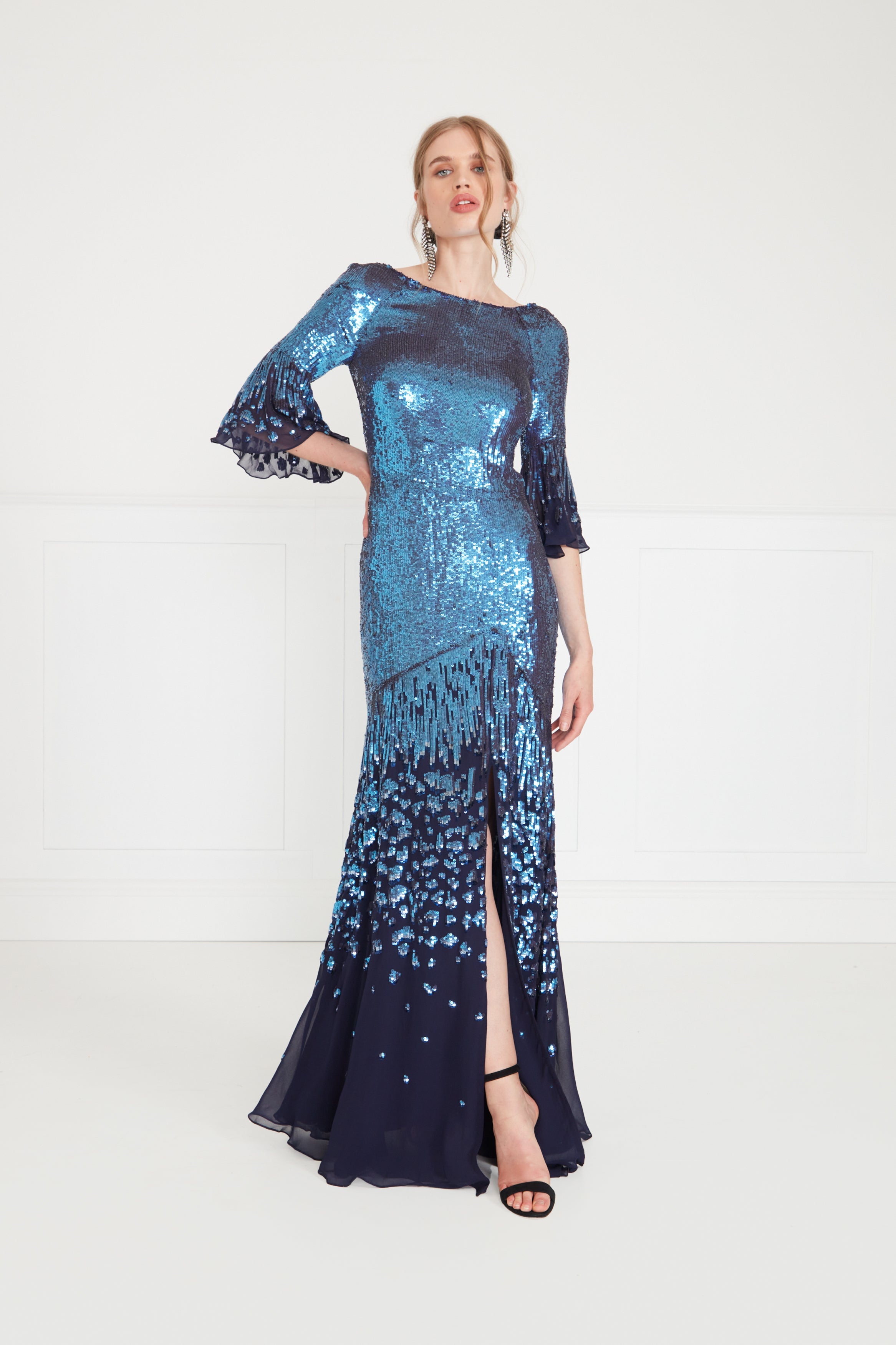 Temperley London Celestial sukienka wieczorowa Midnight