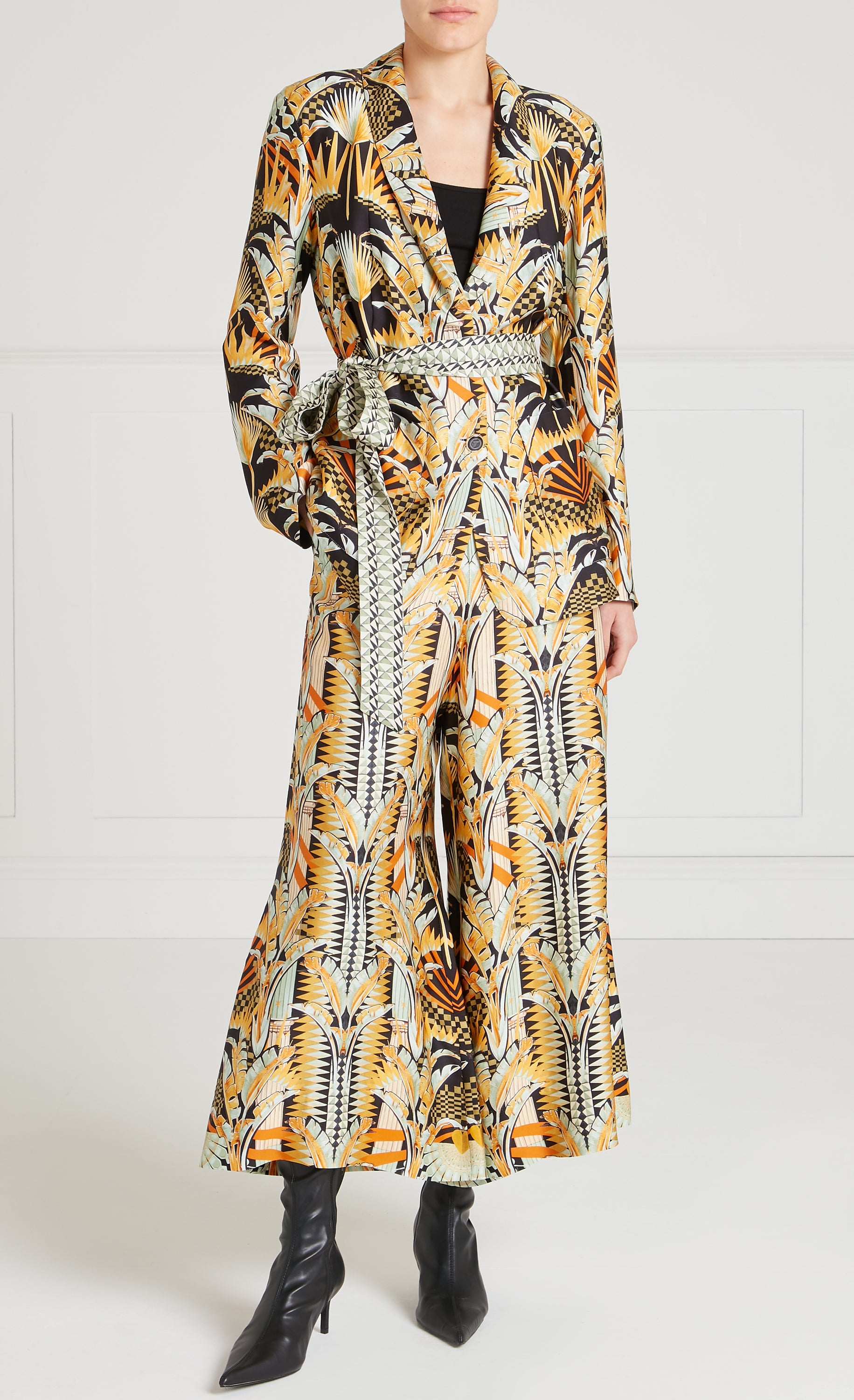 Temperley London Odette Jacket marynarka Black Mix pasek